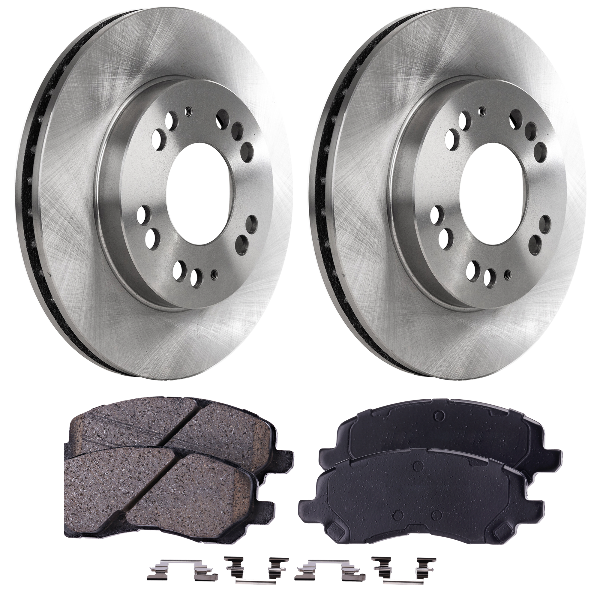 AM SEBRING 01-05 FRONT BRAKE DISC AND PAD KIT 2 Wheel Set SKU KIT 022423-23 OEM MB699761 MB950849-5191217AA 51