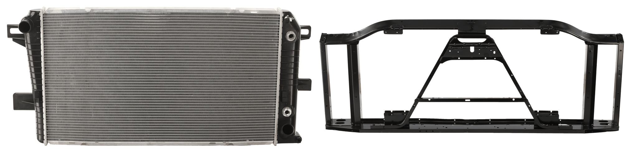 AM SILVERADO SIERRA 2500 HD 3500-03-05 RADIATOR SUPPORT 2 pc Kit 6.6L Diesel Eng. w Radiator SKU KIT 022426-02 Partslink GM1225259 GM3010285 OEM 25815982-89018318