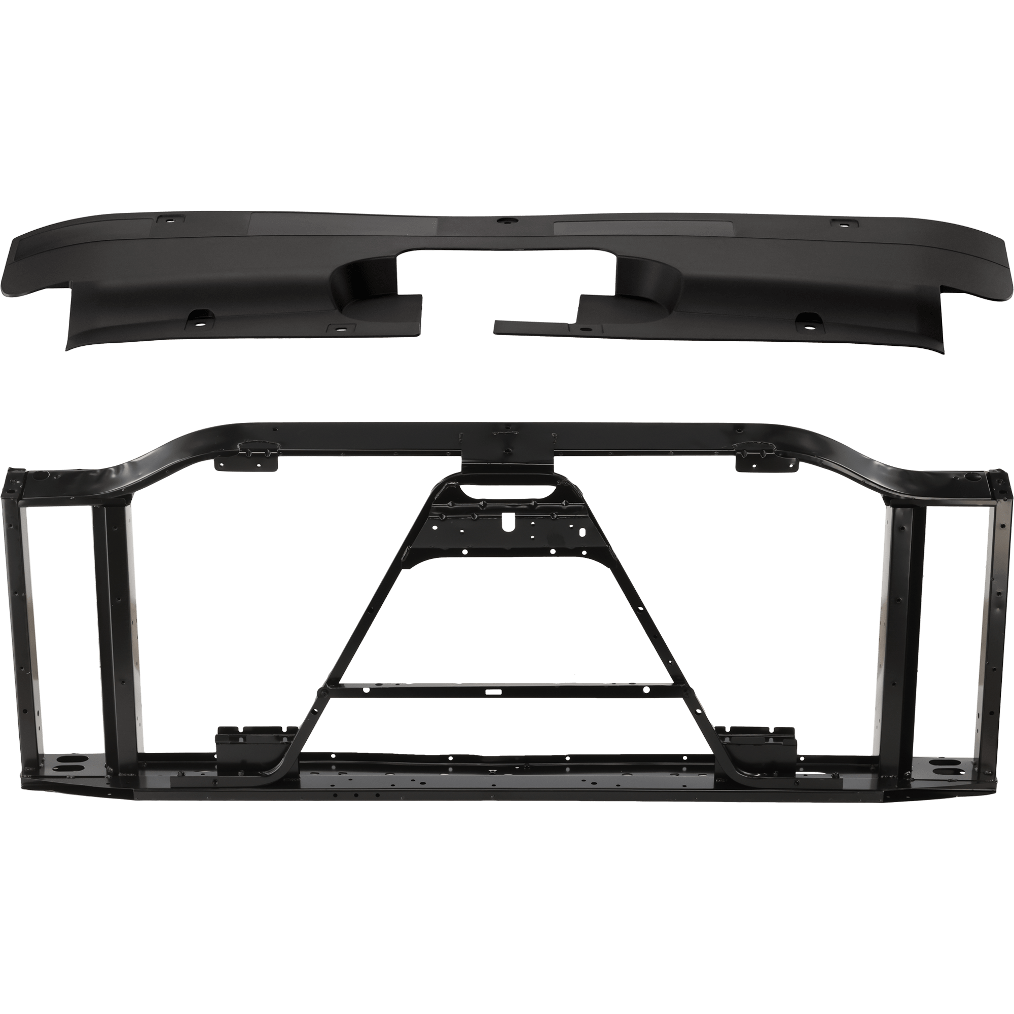 AM SILVERADO 03-07 RADIATOR SUPPORT 2 pc Kit w Radiator Support Cover SKU KIT 022426-04 Partslink GM1225259 GM1224146 OEM 25815982-15809932