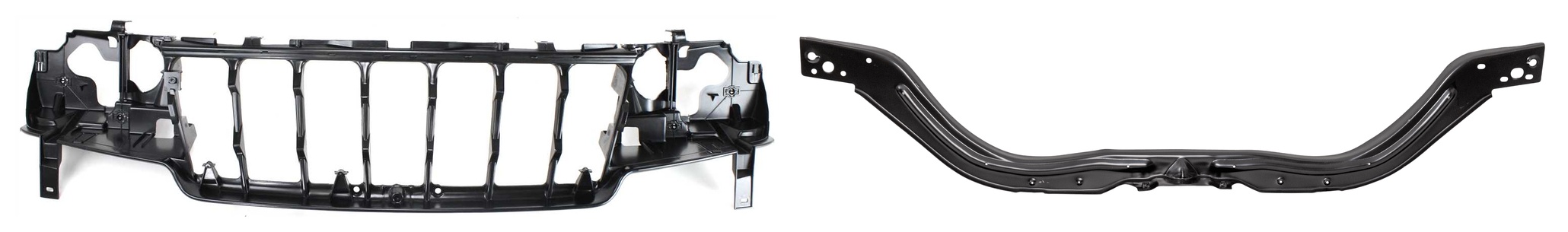 AM GRAND CHEROKEE 99-03 RADIATOR SUPPORT UPPER 2 pc Kit Tie Bar Steel w Header Panel SKU KIT 022426-09 Partslink CH1225160 CH1220116 OEM 52079416-55155498AB
