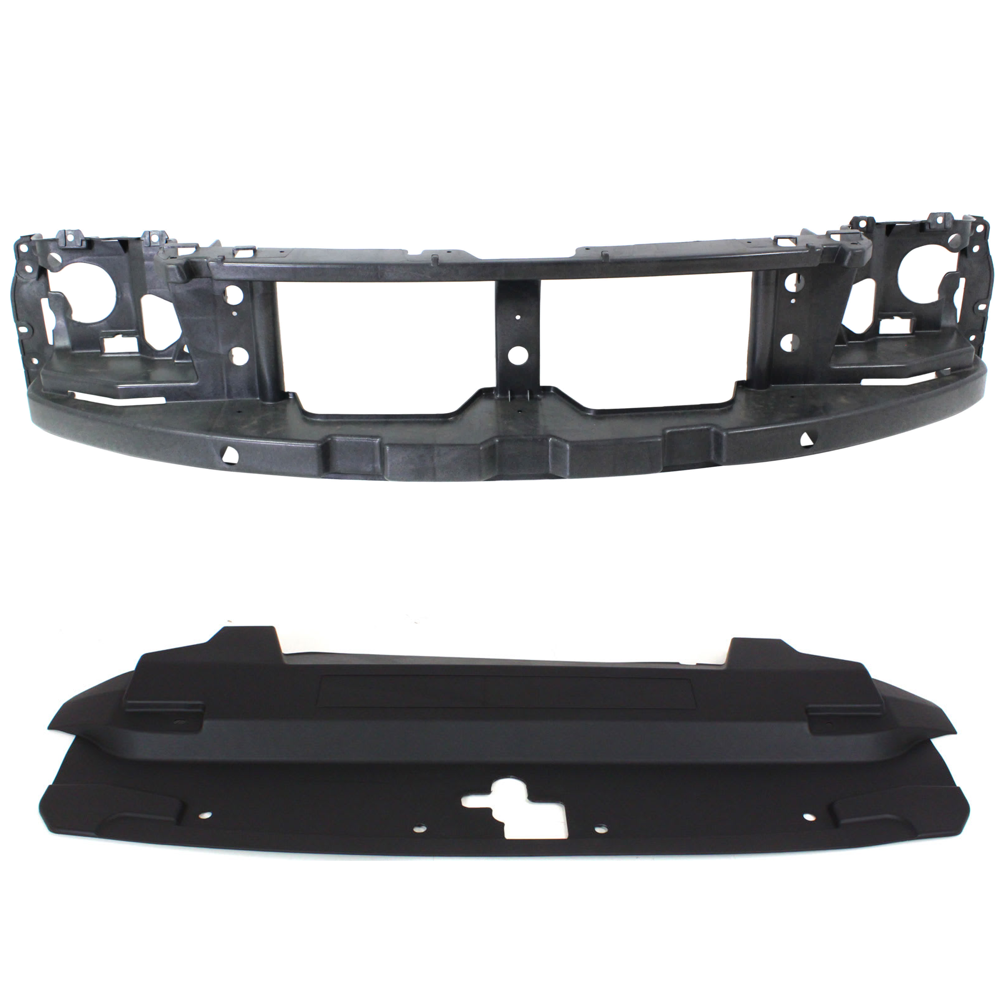AM EXPEDITION 03-04 HEADER PANEL 2 pc Kit To 12-1-03 w Radiator Support Cover SKU KIT 022426-15 Partslink FO1220224 FO1218104 OEM 2L1Z8A284AA 2L1Z19E525AA