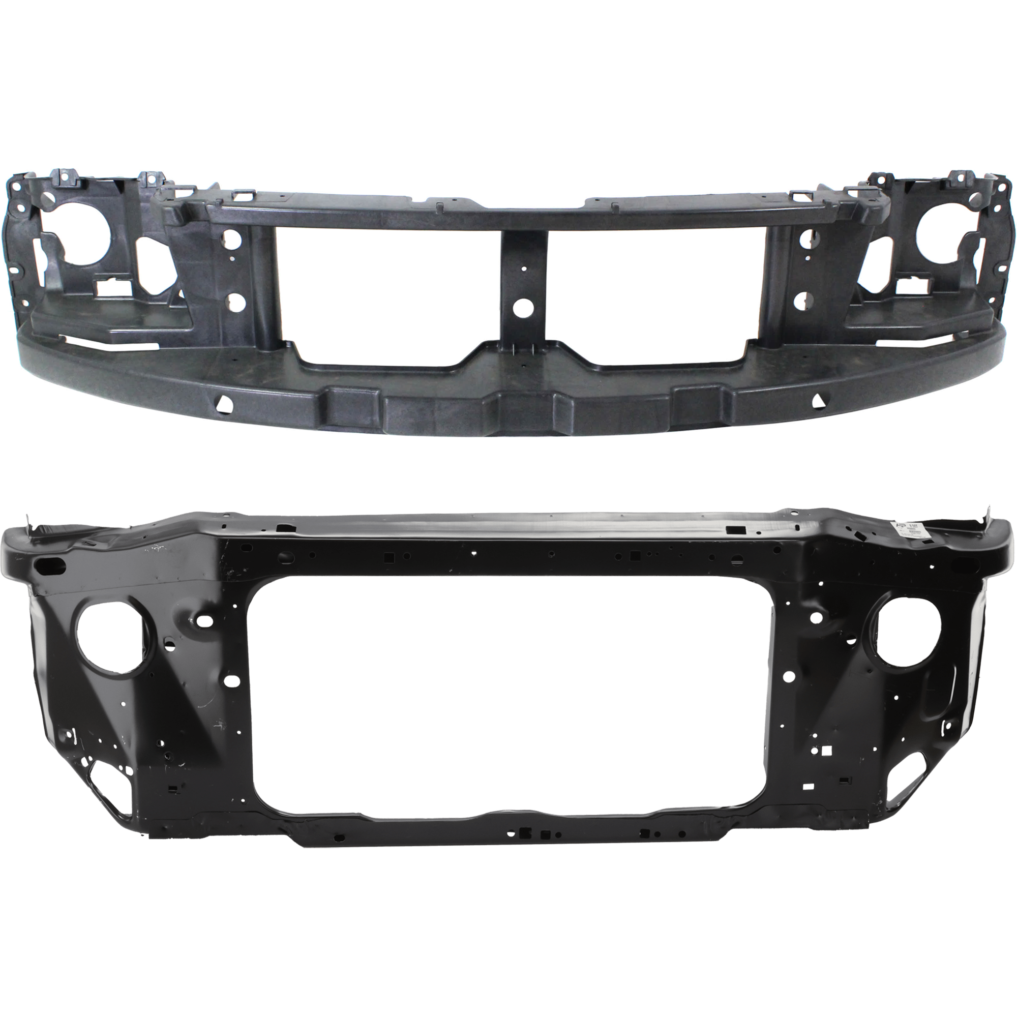 AM EXPEDITION 03-05 RADIATOR SUPPORT 2 pc Kit Assembly w Header Panel SKU KIT 022426-17 Partslink FO1225133 FO1220224 OEM 4L1Z16138BA 2L1Z8A284AA