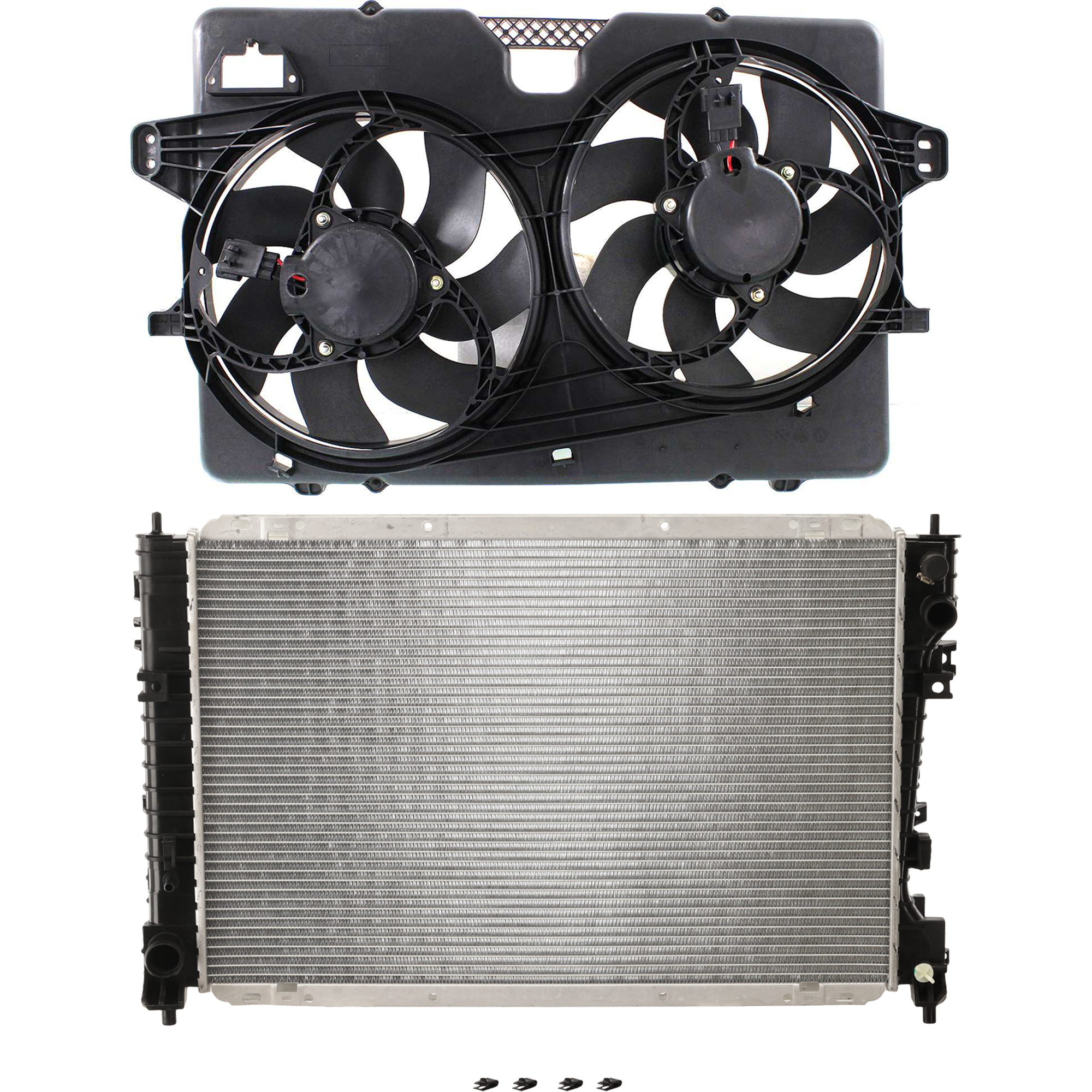 AM ESCAPE 08-12 RADIATOR 2 pc Kit 3.0L Eng. w Cooling Fan Assembly SKU KIT 022426-18 Partslink FO3010278 FO3115182 OEM H2MZ8005R 8L8Z8C607B