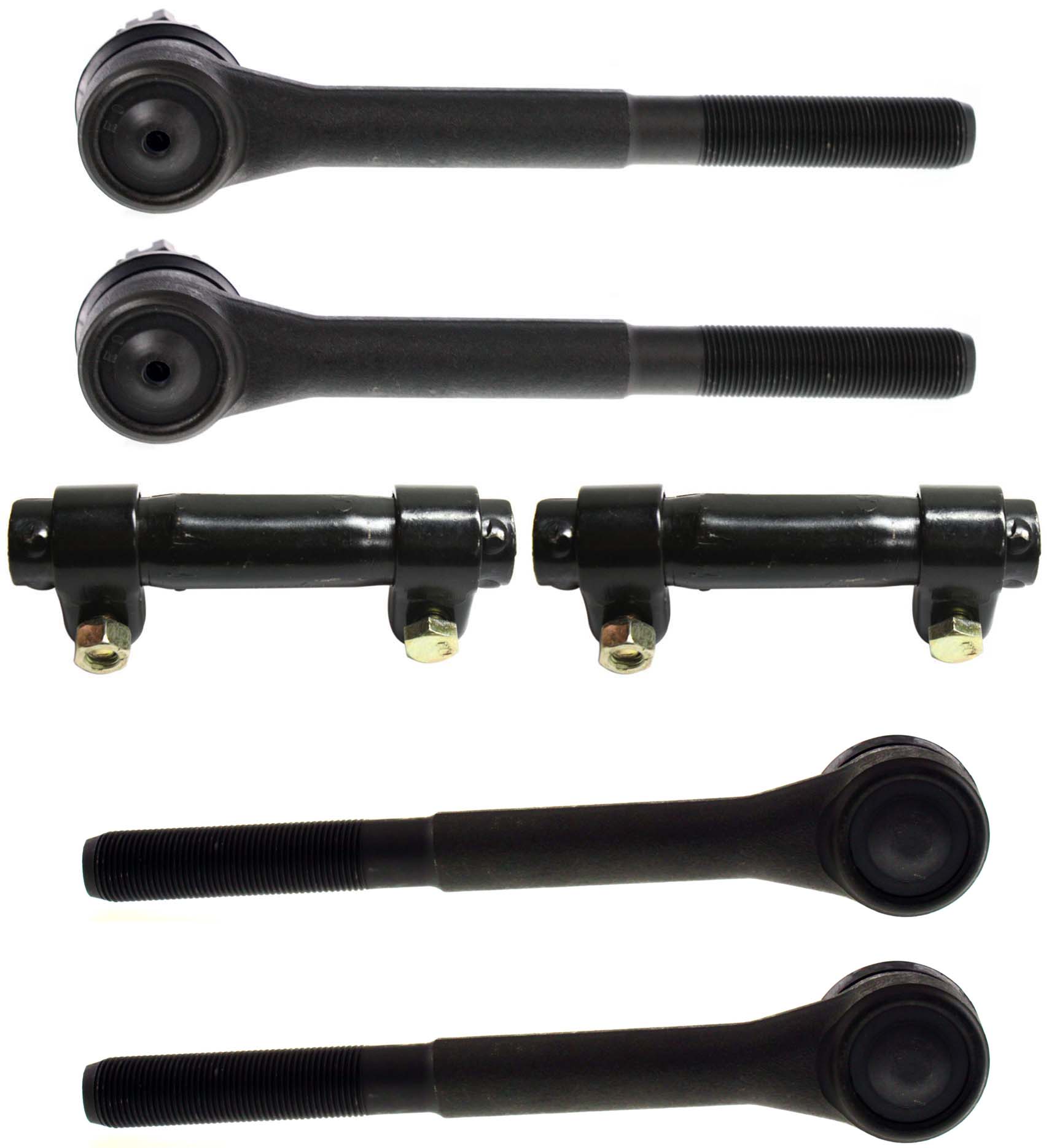 AM C K FULL SIZE P U 88-00 FRONT SUSPENSION KIT 6 pc kit with Tie Rod Adjusting Sleeves and Tie Rod Ends SKU KIT 022514-10 OEM 64181-310252-381484-384900-064