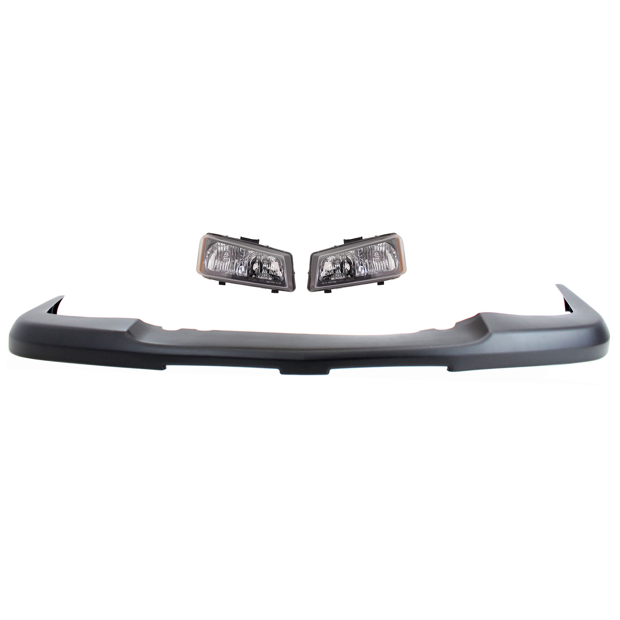 AM SILVERADO 1500-03-07 HEAD LAMP RH AND LH Assembly Halogen 3 pc Kit with Bumper Cover SKU KIT 022518-47 Partslink GM2503224 GM2502224 GM1051110 OEM 10396912 PFM 10396913 PFM 1513