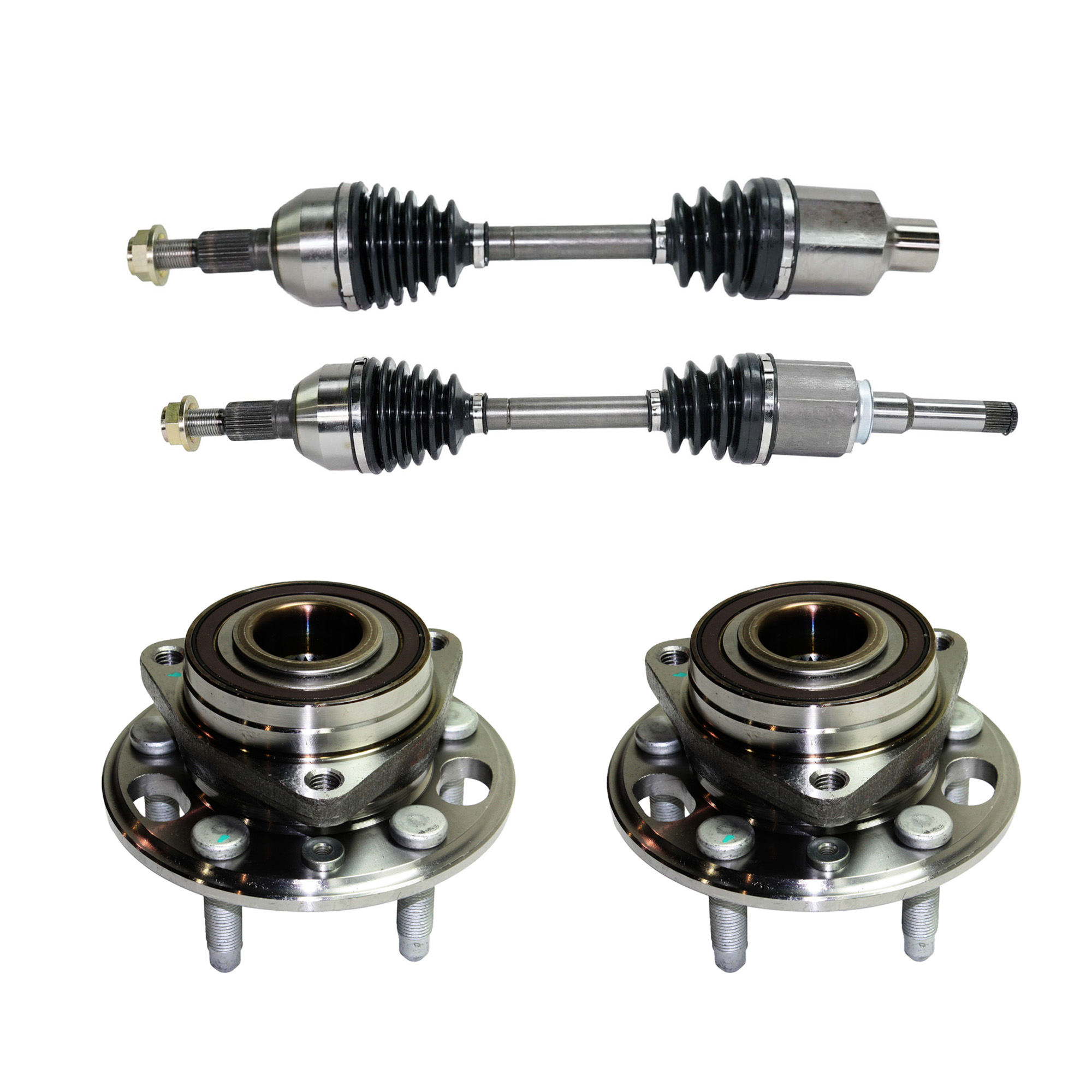 AM EQUINOX TERRAIN 10-17 FRONT SUSPENSION KIT RH AND LH 4 pc kit with Axle Assemblies and Wheel Hubs SKU KIT 022521-03-113 OEM 91258036-94508502