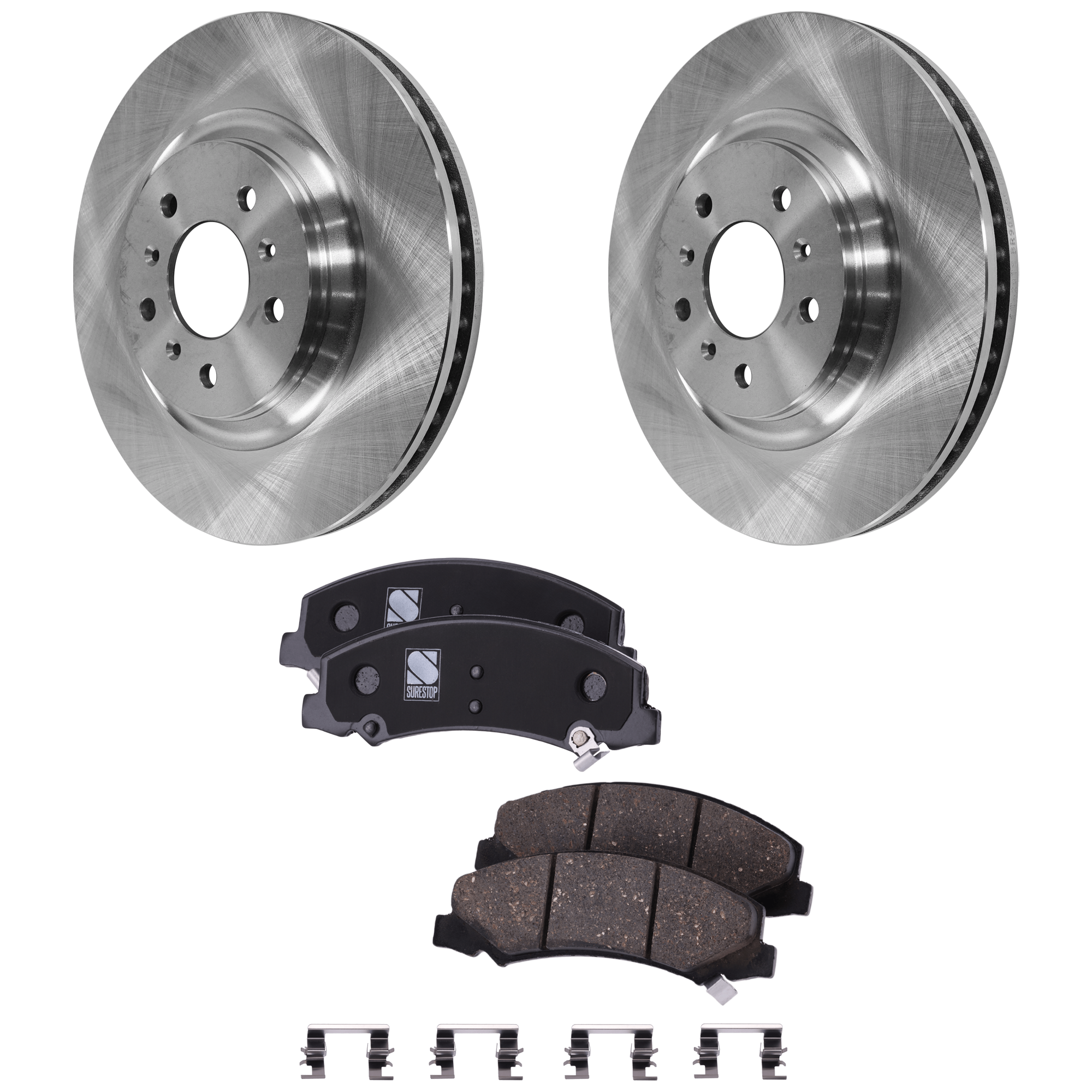 AM DTS 06-11 IMPALA 12-13 FRONT BRAKE DISC AND PAD KIT 4 pc kit SKU KIT 022521-03-127 OEM 15793340-25803423-25980048-259