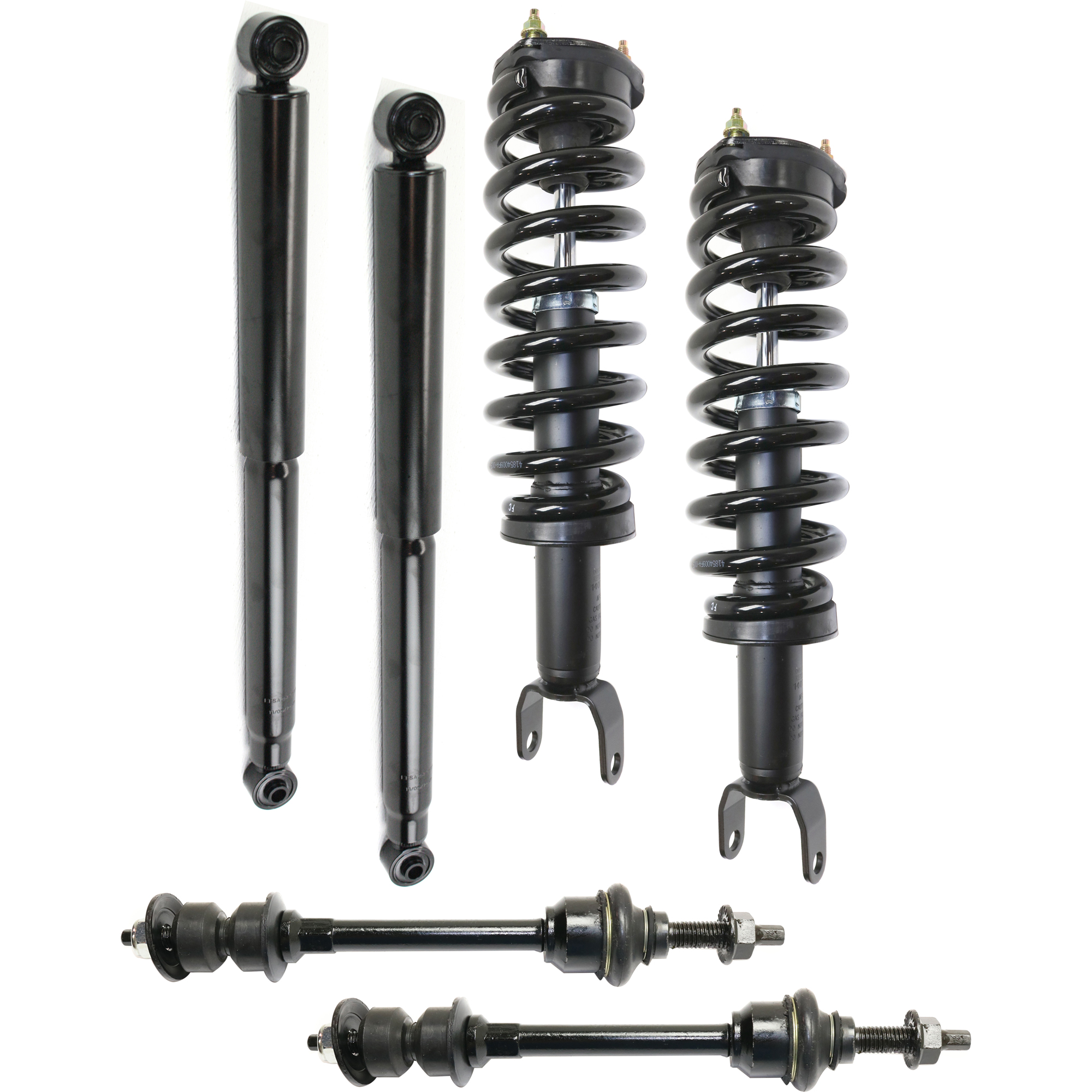 AM RAM 1500-06-08 SUSPENSION KIT RH AND LH 6 pc kit with Loaded Struts Shock Absorbers and Sway Bar Links SKU KIT 022521-03-133 OEM 52122225AA 52122229AA 52855791