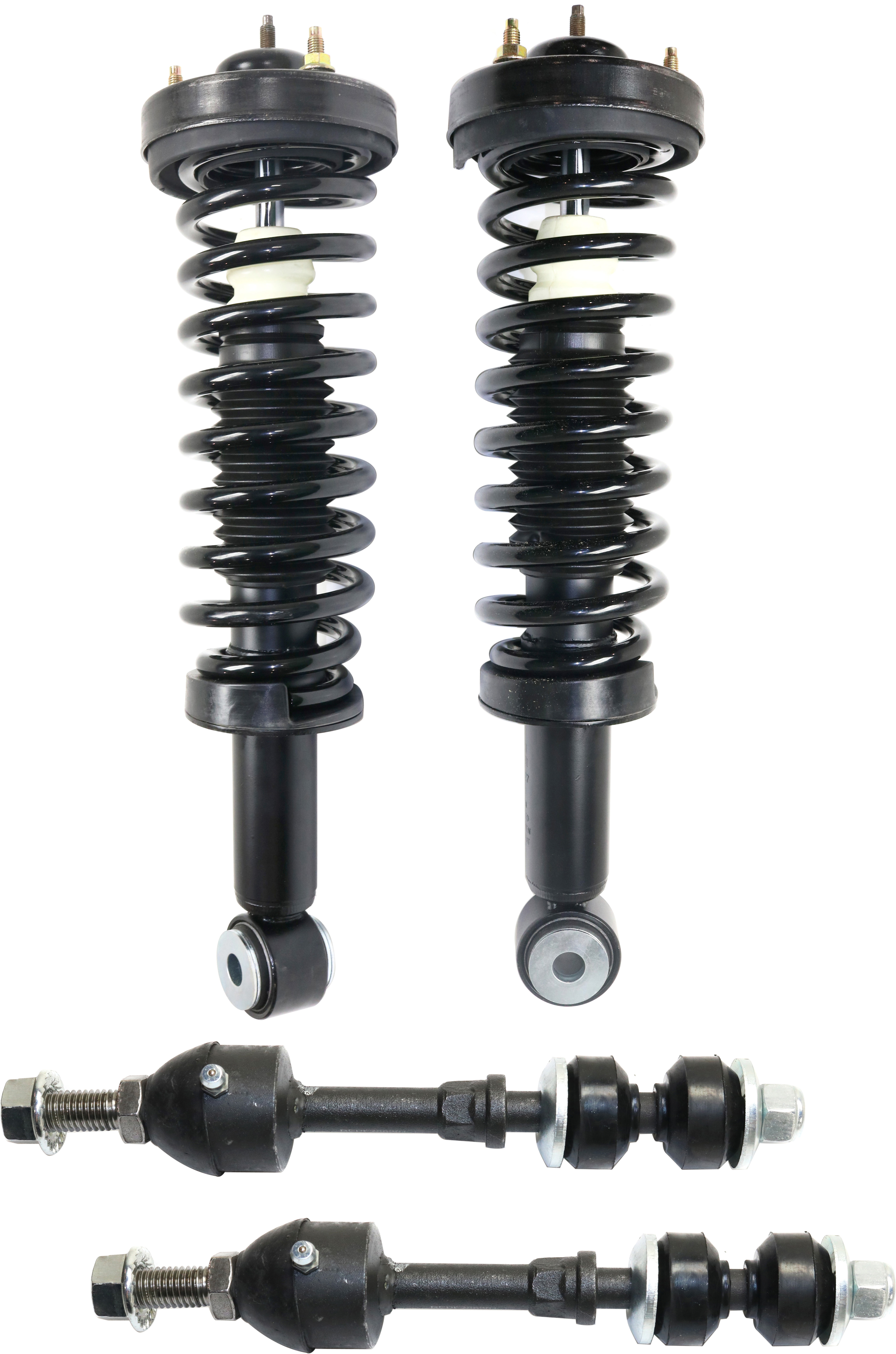 AM F 150-05-08 MARK LT 06-08 FRONT SUSPENSION KIT RH AND LH 4 pc kit with Loaded Struts and Sway Bar Links SKU KIT 022521-03-144 OEM 1336331-7L3Z18124R 5L3Z18124AA