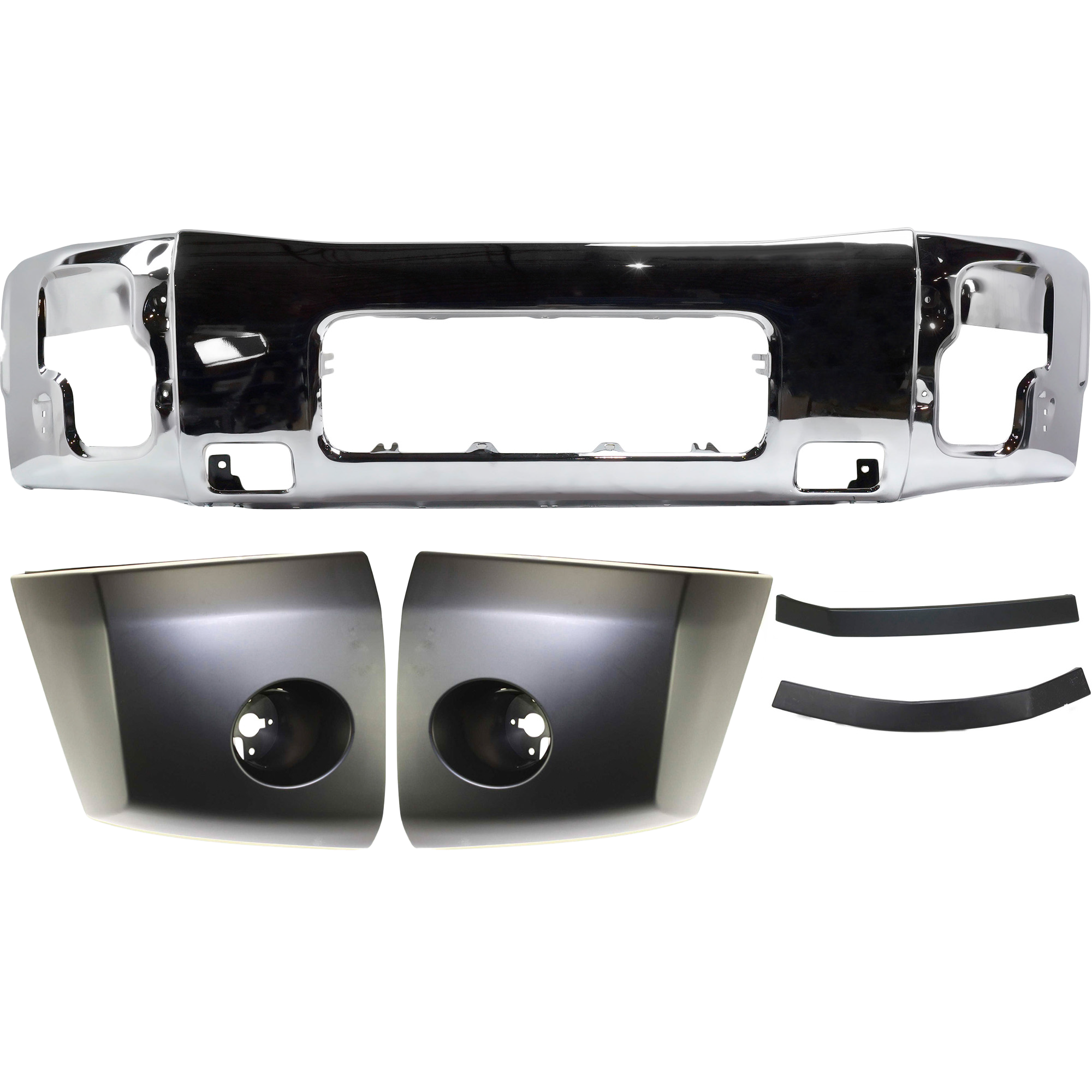 AM ARMADA 05-07 PATHFINDER ARMADA 04-04 TITAN 04-07 FRONT BUMPER 5 pc kit includes Bumper Ends and Bumper Trims SKU KIT 022521-13 Partslink NI1002136 NI1004147 NI1005147 NI1088106 NI1089106 OEM 62022ZR08A 620257S220-620247S2