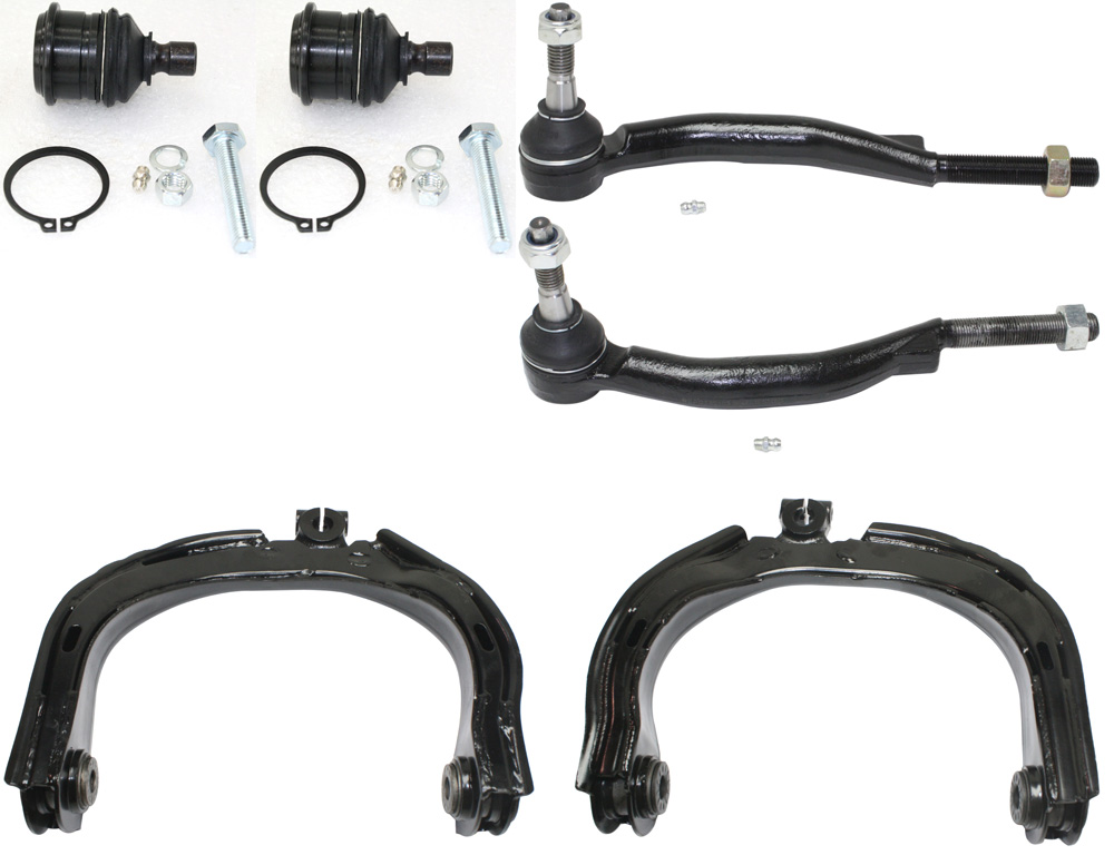 AM ENVOY TRAILBLAZER 02-09 FRONT CONTROL ARM KIT RH AND LH Upper w ball joint s 6 pc Kit with Ball Joint and Tie Rod End SKU KIT 022818-03 OEM 104332-1017701-2601559-5001112