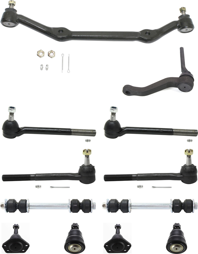 AM BLAZER 96-05 FRONT SUSPENSION KIT 12 pc kit w Ball Joints Center Link Idler Arm Sway Bar Links and Tie Rod Ends SKU KIT 022818-12 OEM 10277-282009-282032-305153