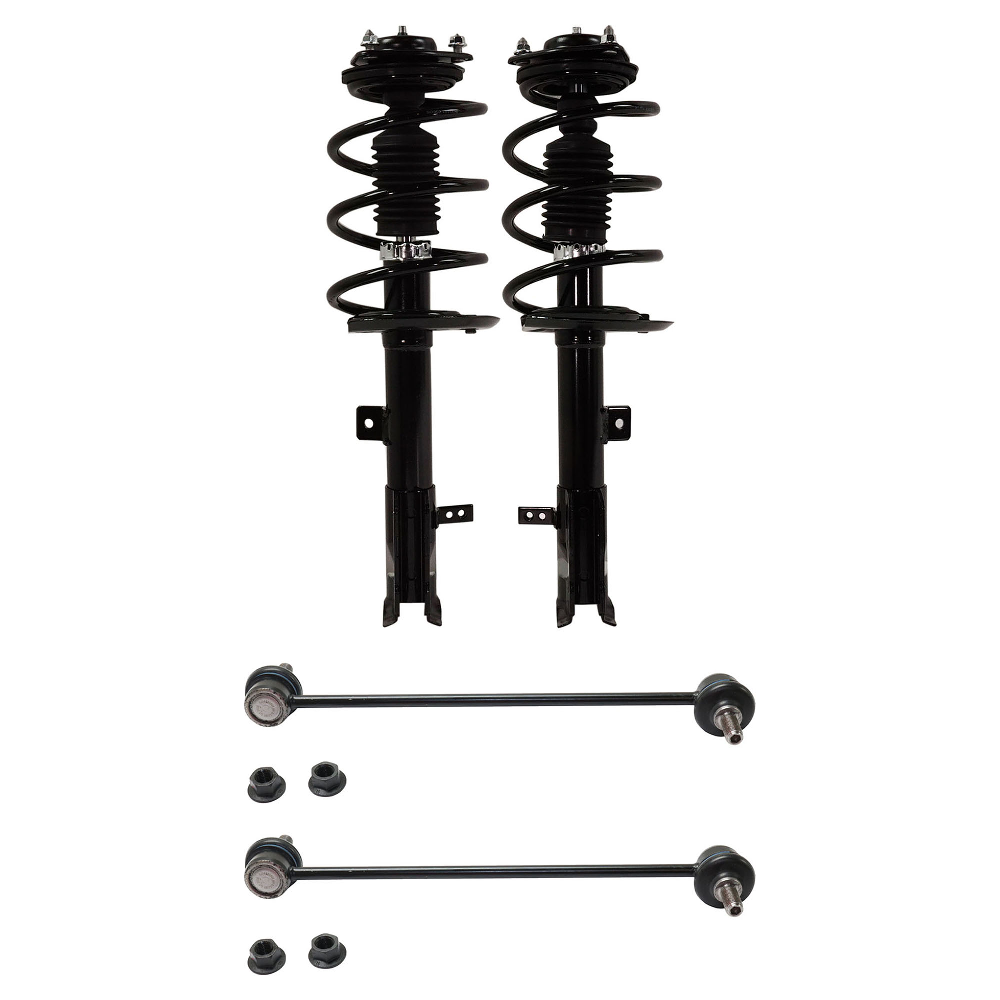 AM CALIBER 07-12 FRONT SUSPENSION KIT RH AND LH 4 pc kit with Loaded Struts and Sway Bar Links SKU KIT 030321-02-55 OEM 5174185AC