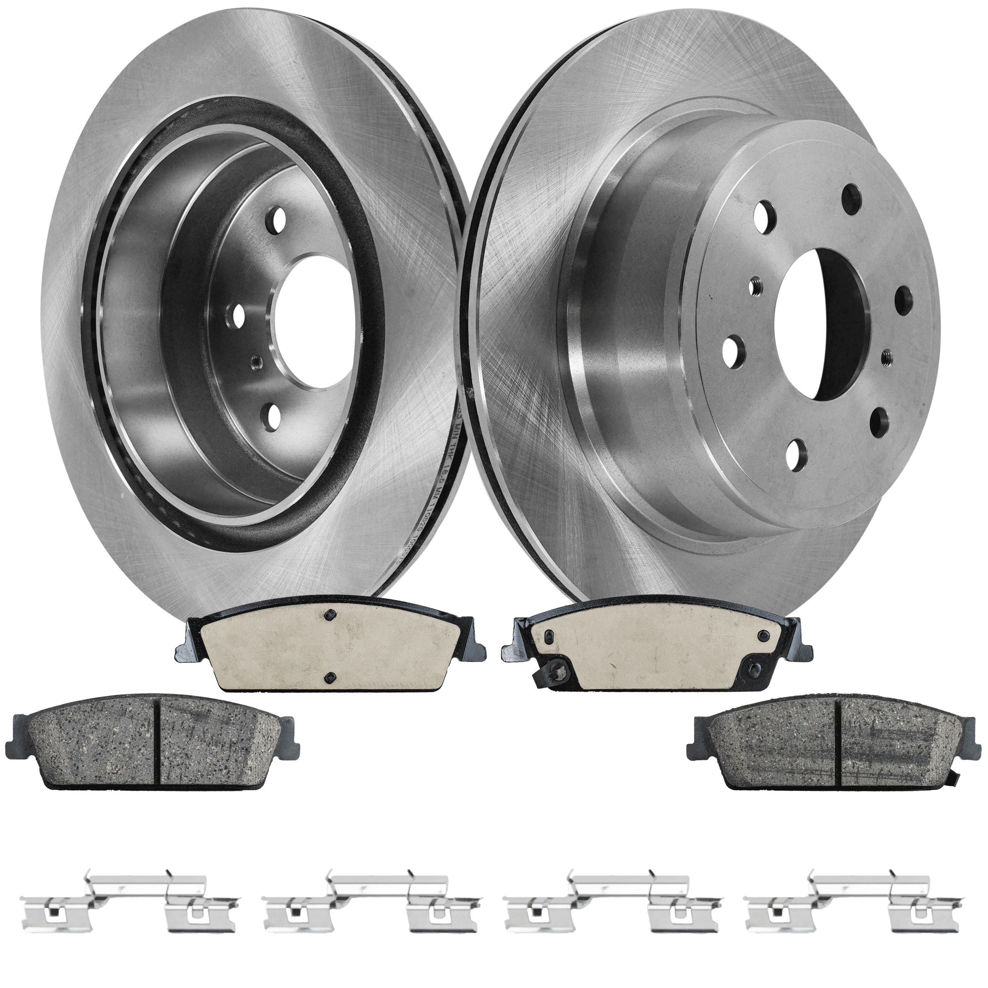 AM SILVERADO SIERRA 1500-07-13 SUBURBAN 1500-07-14 REAR BRAKE DISC AND PAD KIT 4 pc kit SKU KIT 030321-02-73 OEM 15792634-15792633-15945636-191
