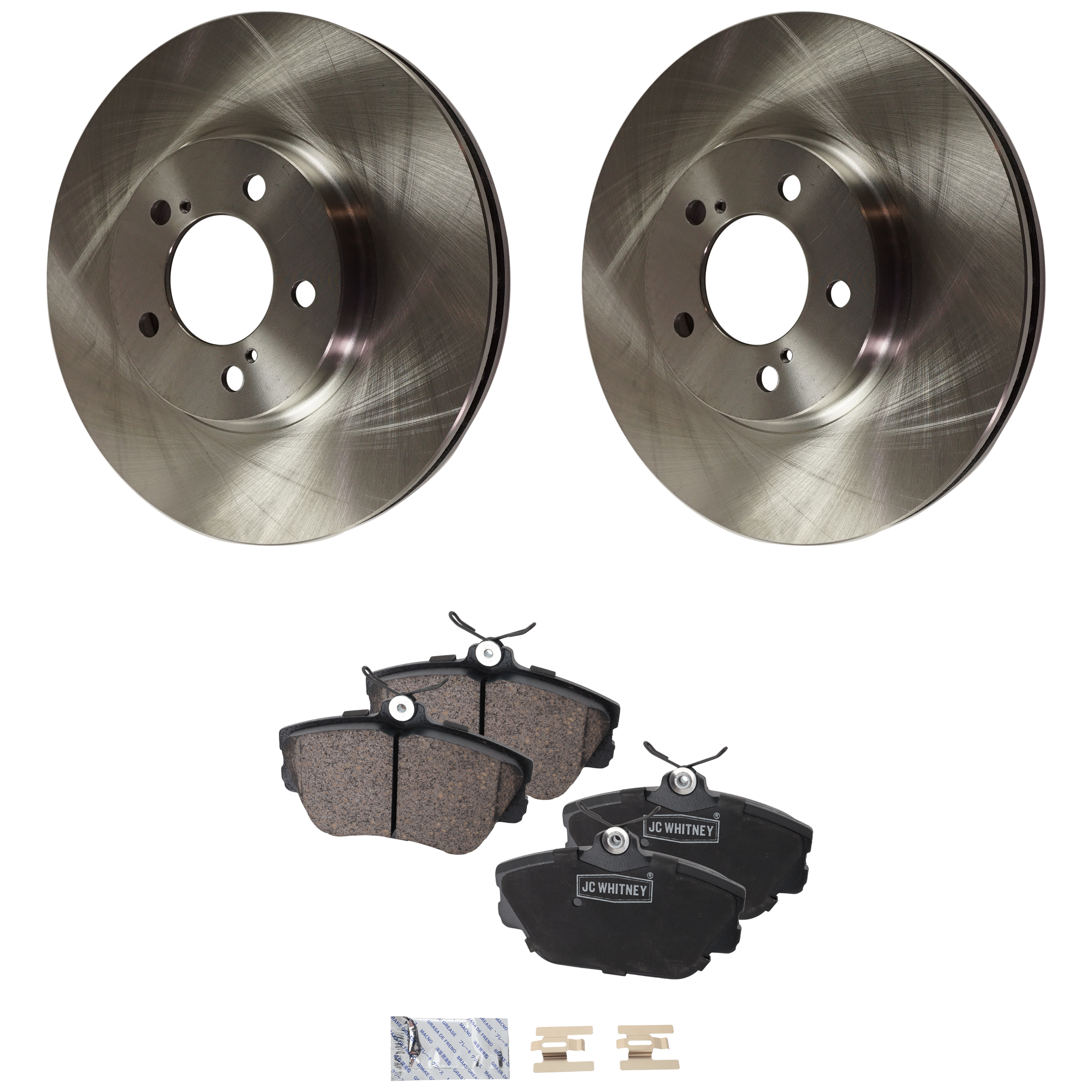 AM MARK VIII 93-98 CONTINENTAL 97-02 SABLE 01-05 FRONT BRAKE DISC AND PAD KIT 4 pc Kit Plain Surface SKU KIT 030321-03-152 OEM YF1Z1V125F 1F1Z2001AA 1F1Z2200