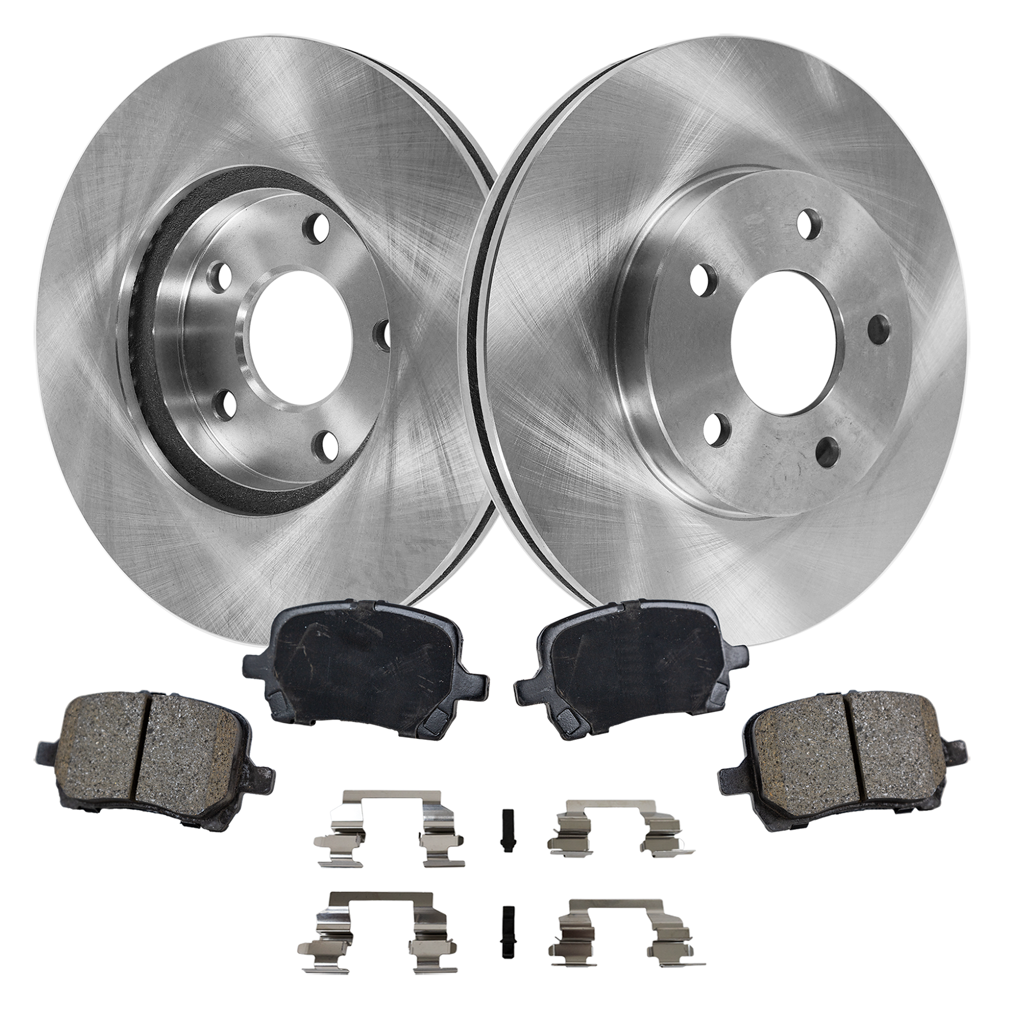 AM G5-09-09 FRONT BRAKE DISC AND PAD KIT 4 pc kit SKU KIT 030323-322 OEM 25863340-25836295-15243704-158