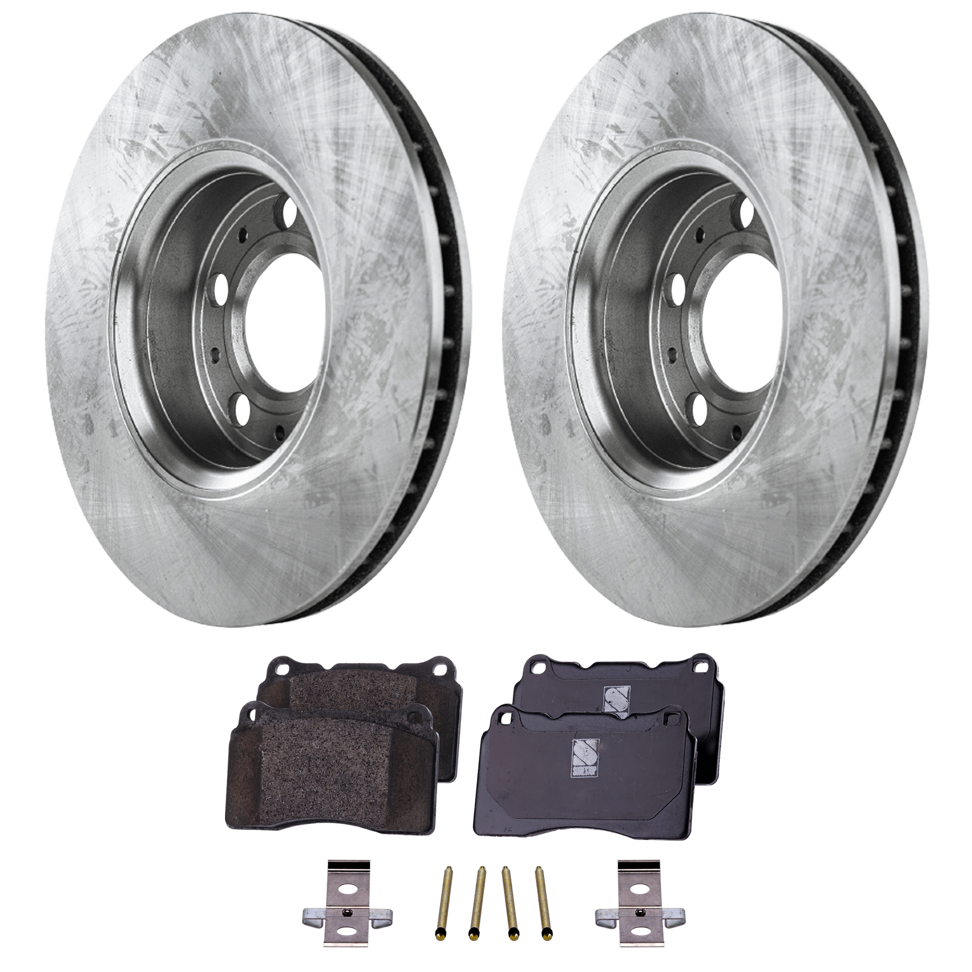 AM V70-04-07 FRONT BRAKE DISC AND PAD KIT 2 Wheel Set SKU KIT 030423-23 OEM 2724032-13329562-306451350-307