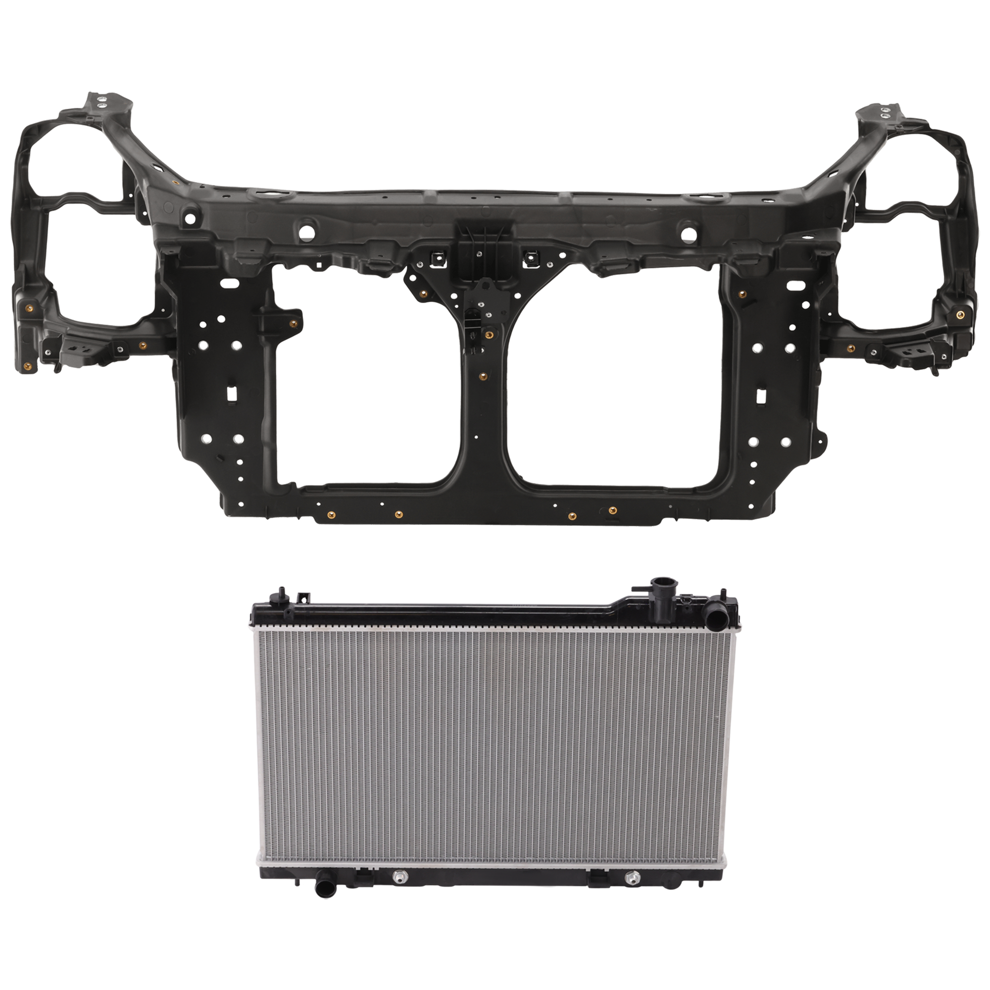 AM G35-03-07 RADIATOR SUPPORT 2 pc Kit Assembly w Radiator SKU KIT 030526-08 Partslink IN1225104 IN3010118 OEM 62500AM600-21460AM900