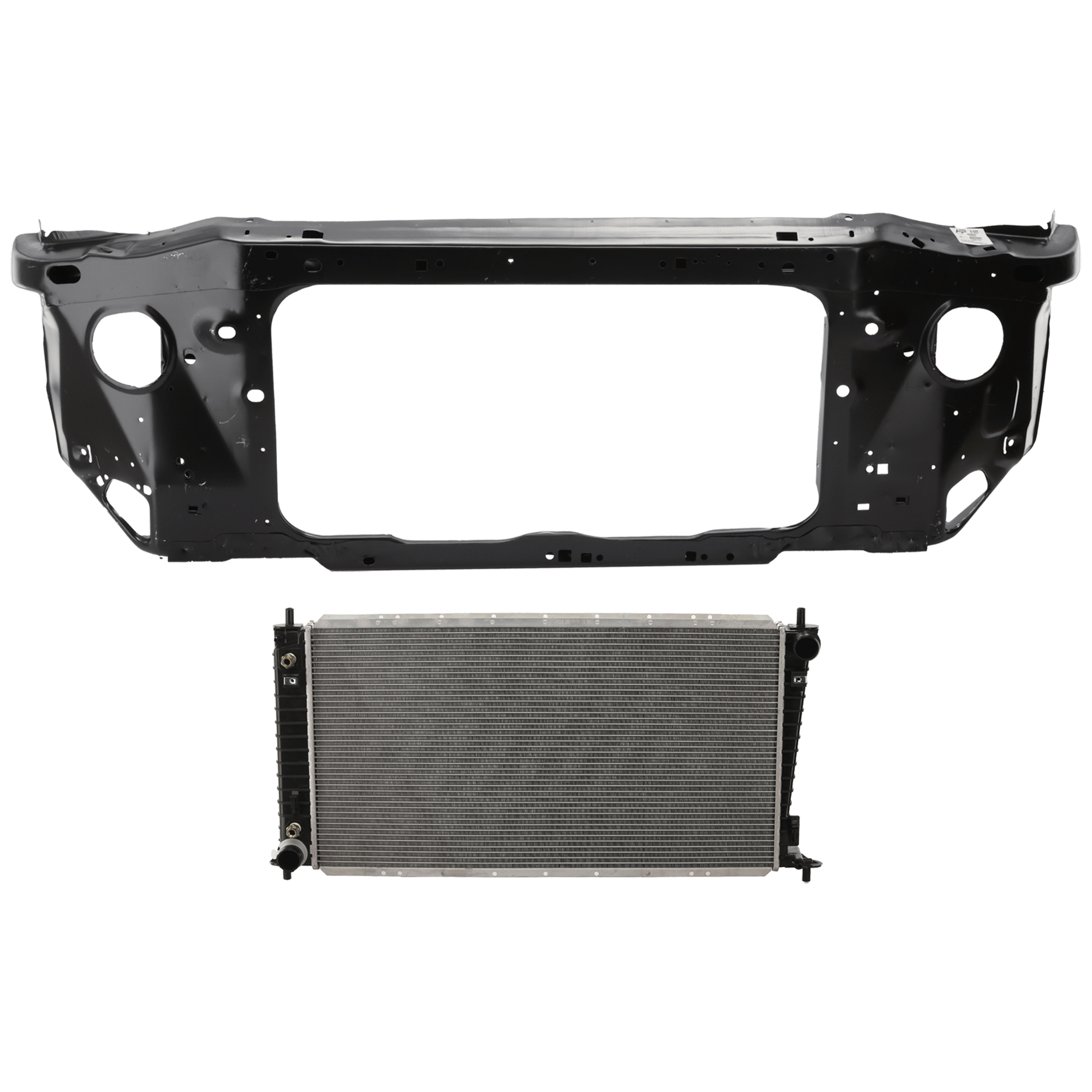 AM EXPEDITION 97-02 NAVIGATOR 98-02 RADIATOR SUPPORT 2 pc Kit Assembly 5.4L Eng. w Radiator SKU KIT 030526-11 Partslink FO1225133 FO3010144 OEM 4L1Z16138BA F75Z8005JA