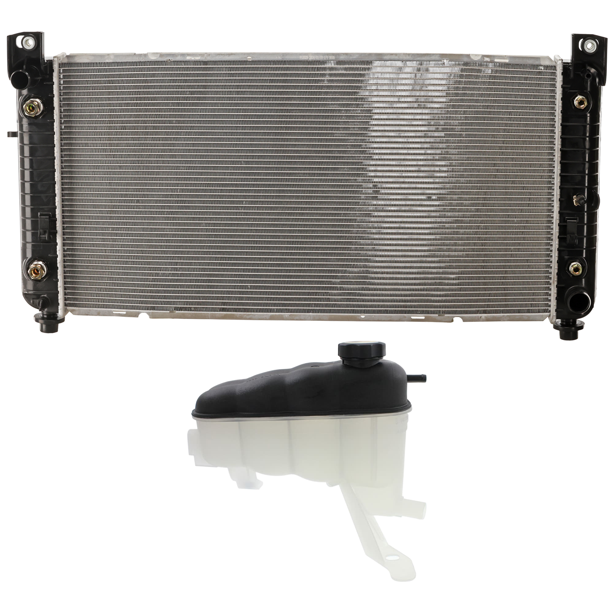 AM ESCALADE 07-14 SILVERADO 1500-07-13 RADIATOR 2 pc Kit w Coolant Reservoir SKU KIT 030526-13 Partslink GM3010476 GM3014115 OEM 22840115-84368363 PFM 22870828