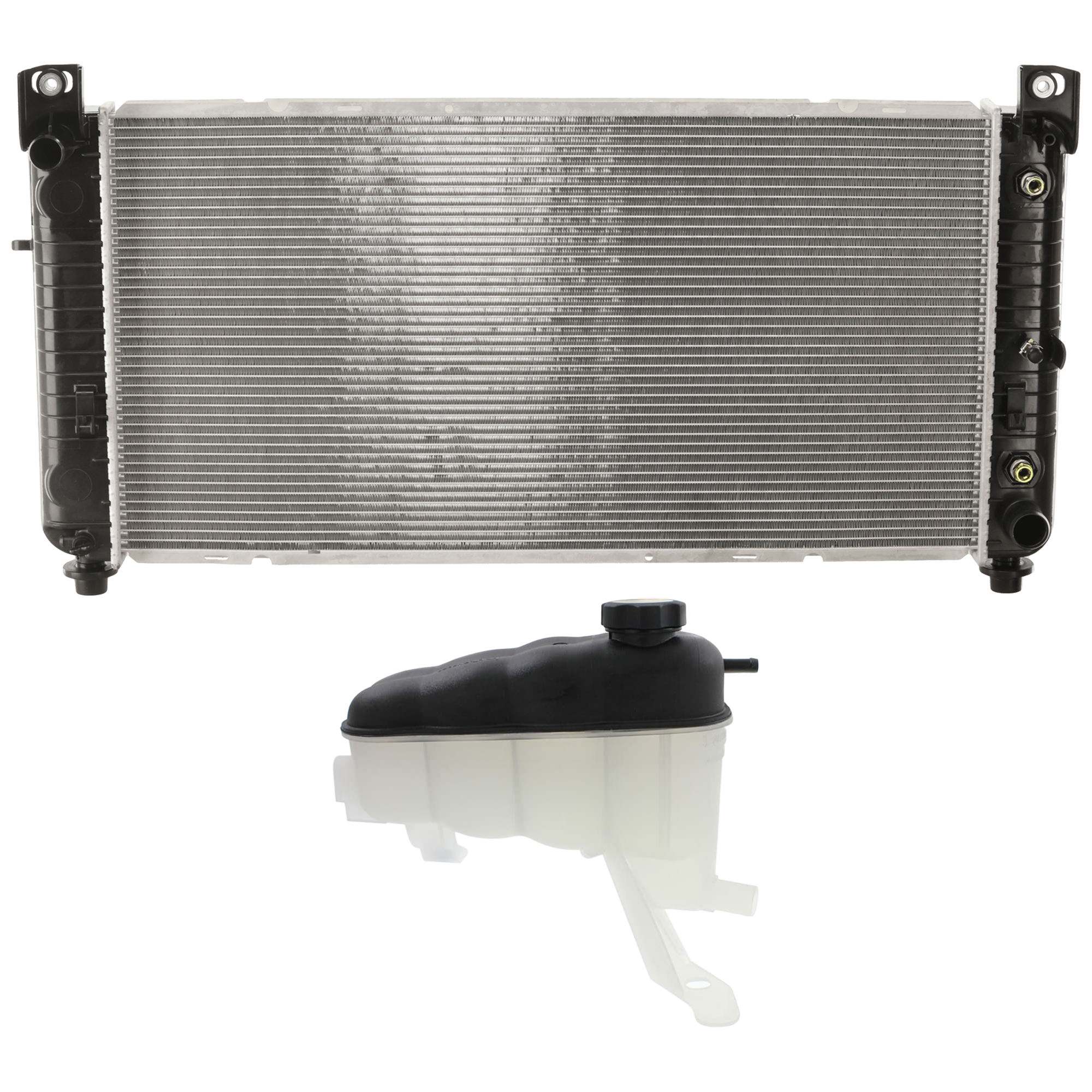AM TAHOE 07-14 RADIATOR 2 pc Kit w Coolant Reservoir SKU KIT 030526-14 Partslink GM3010275 GM3014115 OEM 22840117-84368363 PFM 22870828