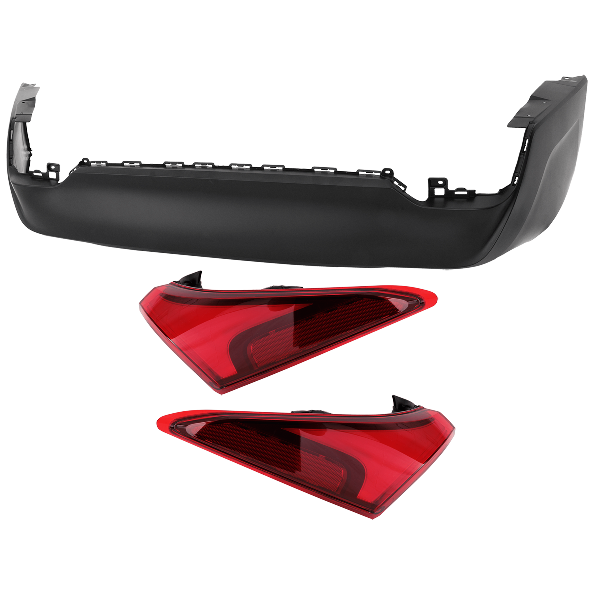 AM AVALON 19-22 TAIL LAMP RH AND LH Outer 3 pc Kit Assembly LED with Bumper Cover SKU KIT 030626-21 Partslink TO1100341 OEM 8155007090 PFM 8156007090 PFM