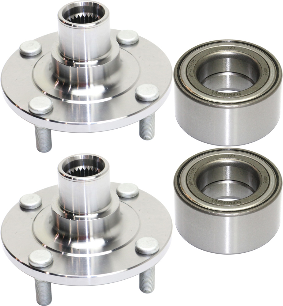 AM SENTRA 02-06 FRONT HUB ASSEMBLY RH AND LH 4 Studs 4 pc Kit Front Wheel Drive w Wheel Bearings SKU KIT 030717-15