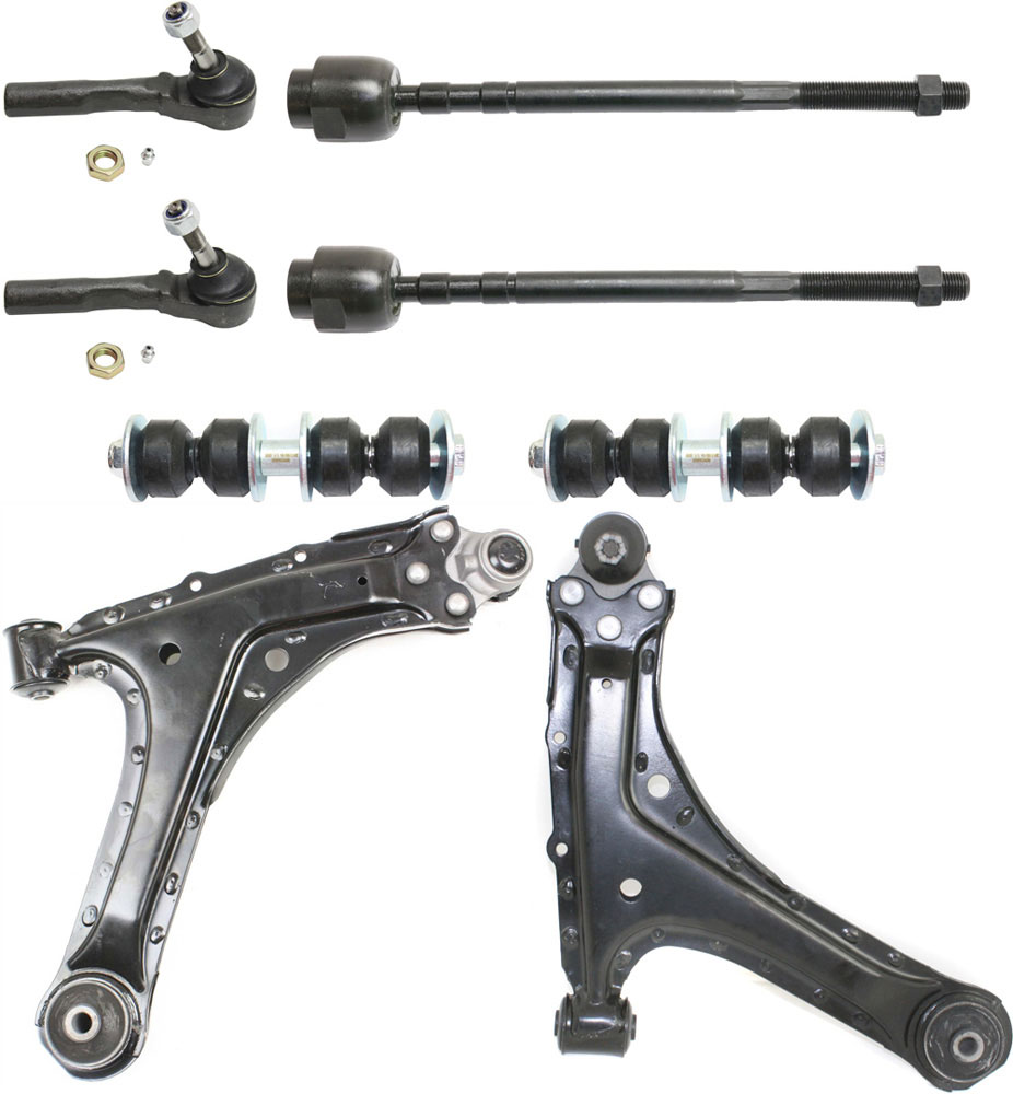 AM CAVALIER SUNFIRE 95-05 FRONT CONTROL ARM KIT RH AND LH Lower w ball joint s 8 pc Kit with Sway Bar Link and Tie Rod End SKU KIT 030717-23 OEM 22611124-15217436-22645740-226