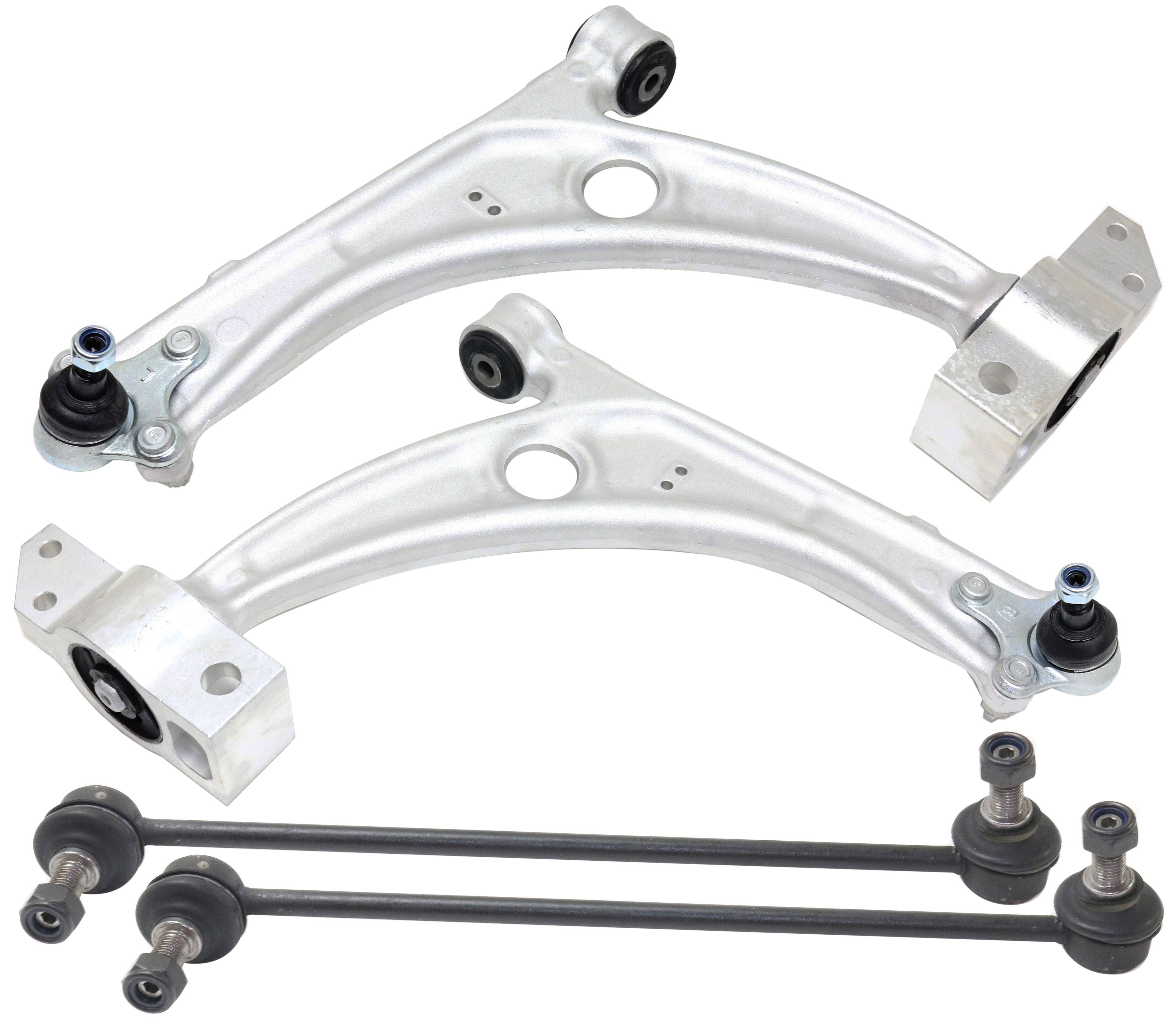 AM PASSAT 06-10 CC 09-12 FRONT CONTROL ARM KIT RH AND LH Lower w ball joint s 4 pc Kit with Sway Bar Link SKU KIT 030718-09 OEM 3C0407151E 3C0407151G 18444-10