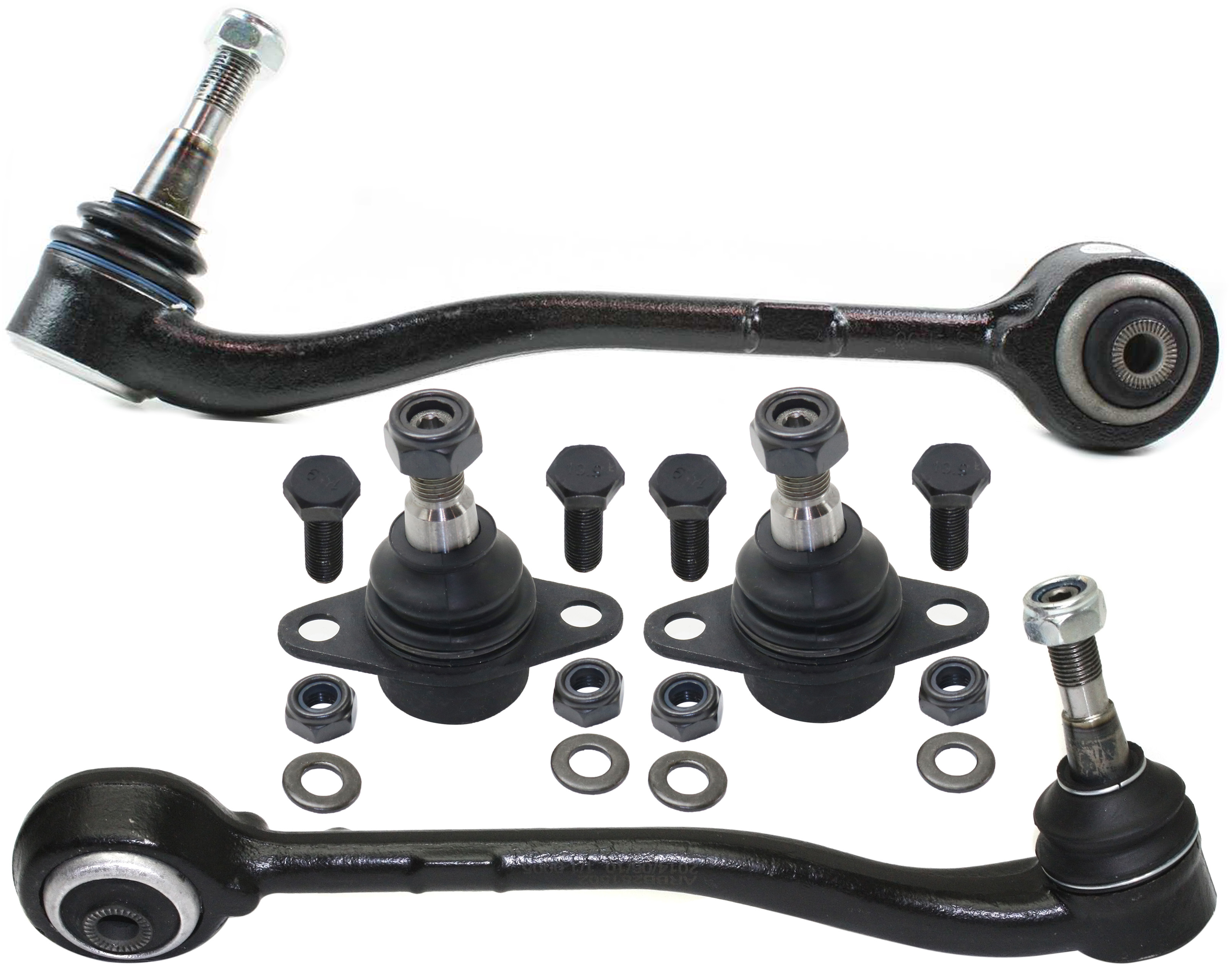 AM X5-00-06 FRONT CONTROL ARM KIT RH AND LH Lower Rearward 4 pc Kit with Ball Joint SKU KIT 030718-14 OEM 31126760275-31126760276