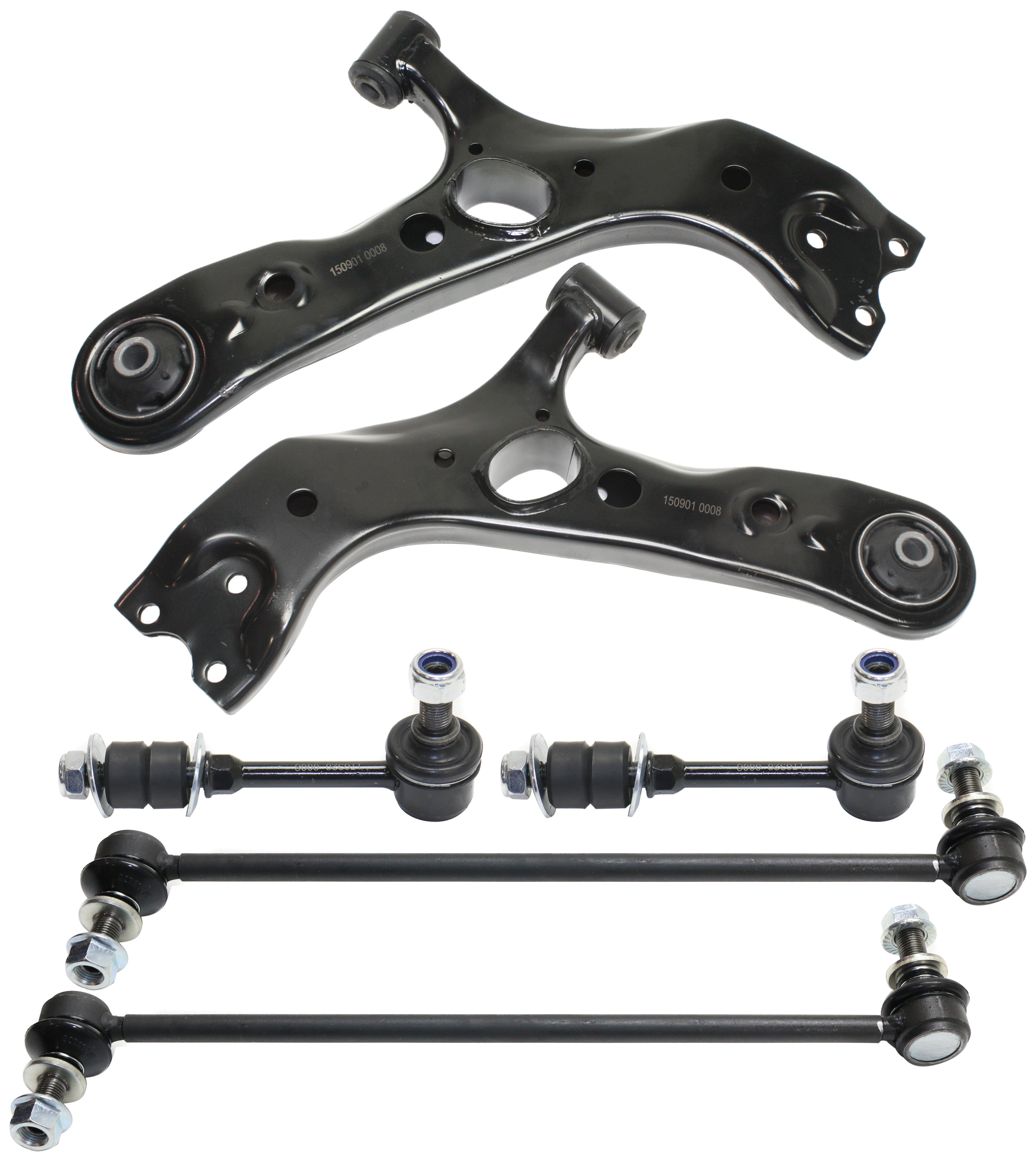 AM RAV4-06-18 NX300H 15-19 FRONT CONTROL ARM KIT RH AND LH Lower w o ball joint s 6 pc Kit with Sway Bar Link SKU KIT 030718-18 OEM 480690R010-480680R010-2651869