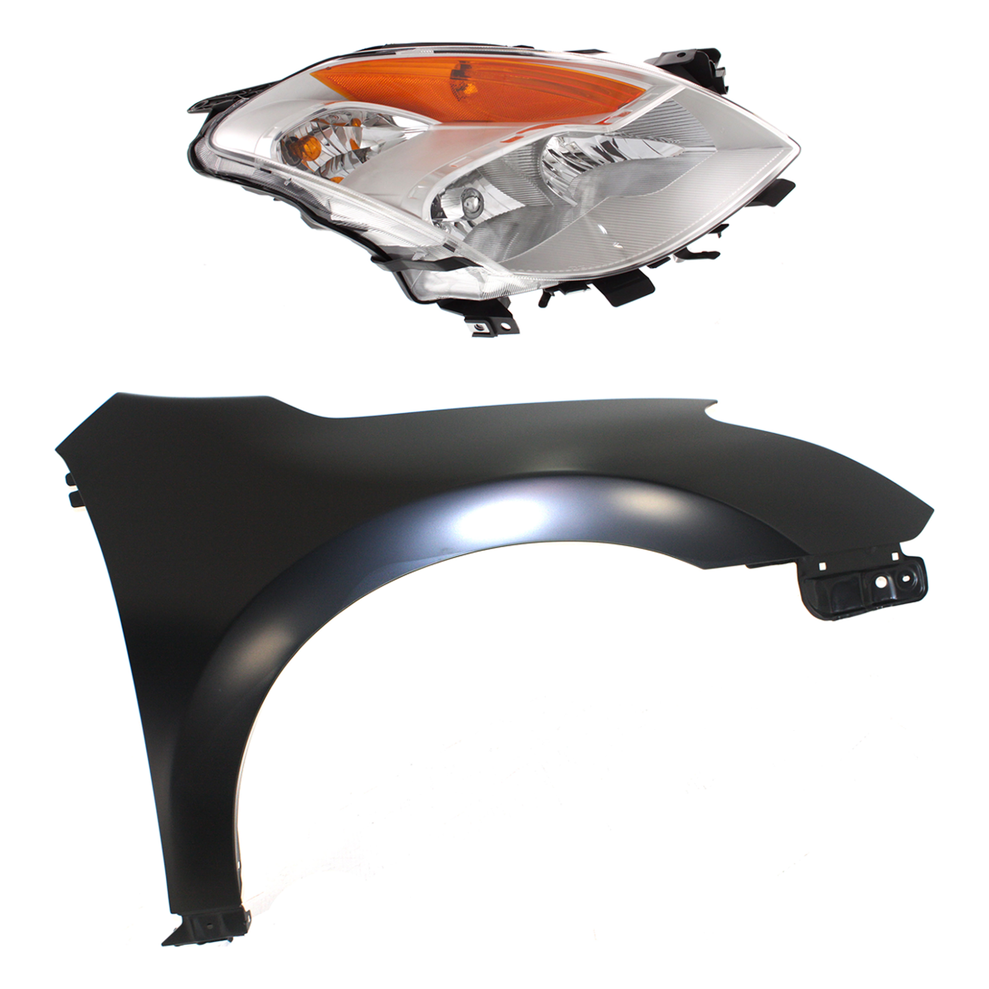 AM ALTIMA 08-08 HEAD LAMP RH Assembly HID Xenon with HID kit 2 pc Kit with Fender SKU KIT 030823-16004 Partslink NI2503178 NI1241195 OEM 26010ZN60A 63100ZN65A