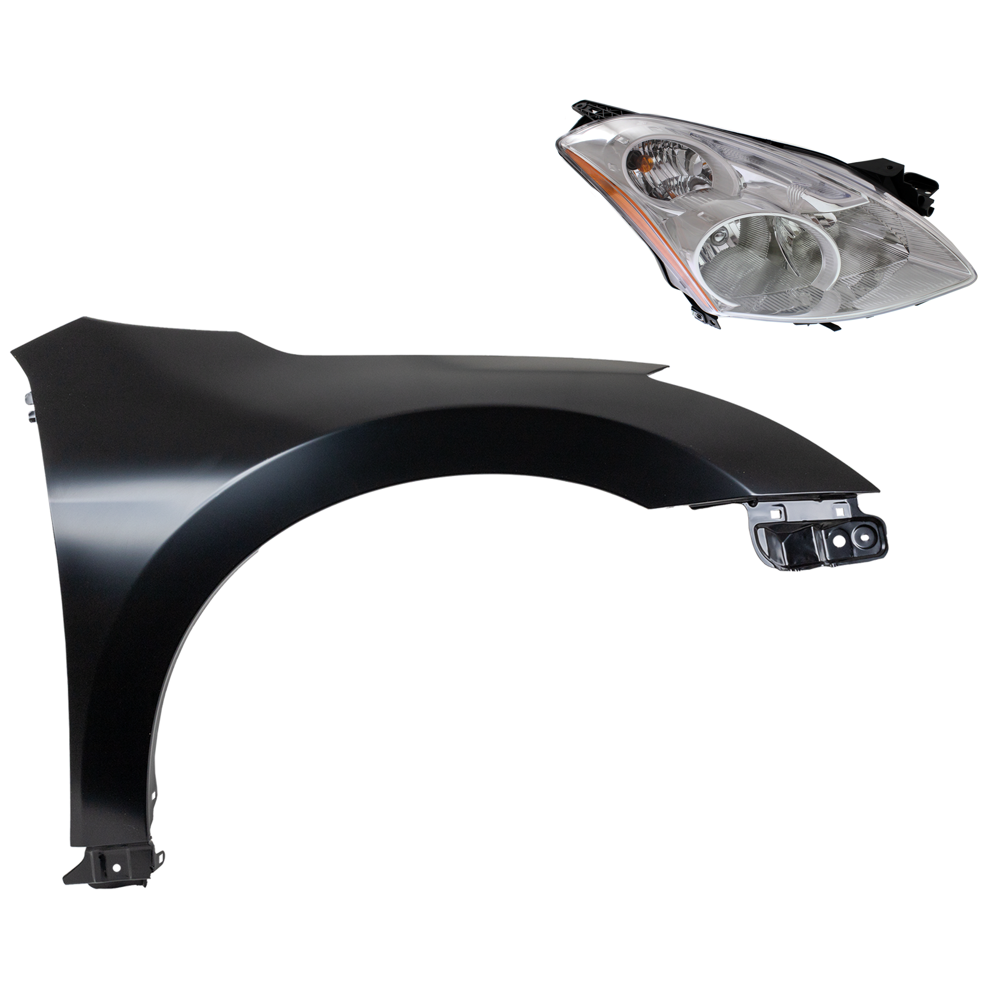 AM ALTIMA 10-12 HEAD LAMP RH Assembly HID Xenon with HID kit 2 pc Kit with Fender SKU KIT 030823-16404 Partslink NI2503194 NI1241186 OEM 26010ZX20A 63100ZN55A