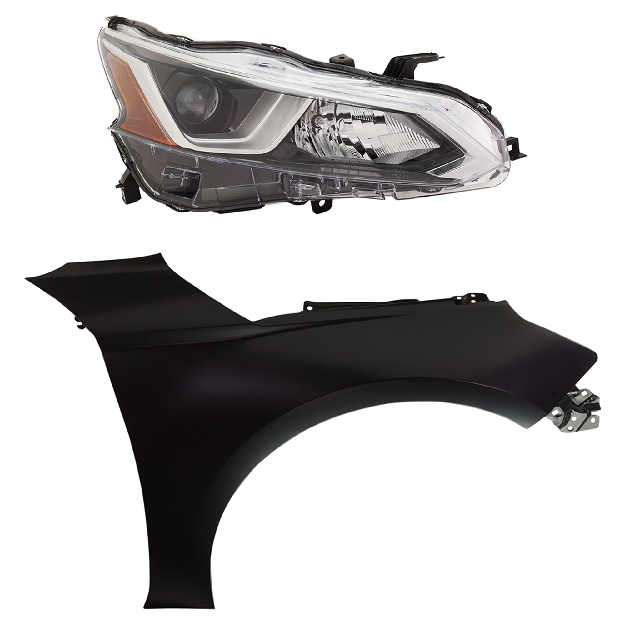 AM ALTIMA 19-21 FRONT FENDER RH Primed 2 pc Kit with Headlight SKU KIT 030823-7104 Partslink NI1241234C NI2503265C OEM 260106CA0A 631006CA0A