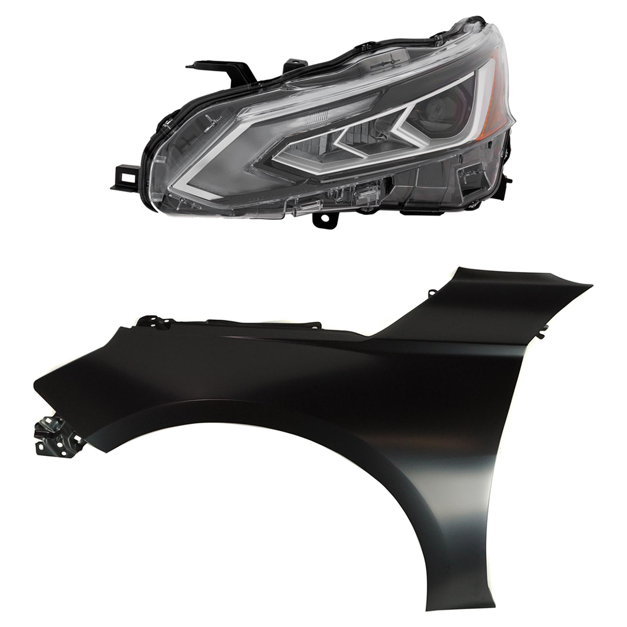AM ALTIMA 19-21 FRONT FENDER LH Primed 2 pc Kit with Headlight CAPA SKU KIT 030823-7205 Partslink NI1240234C NI2502281C OEM 260606CA6A 631016CA0A