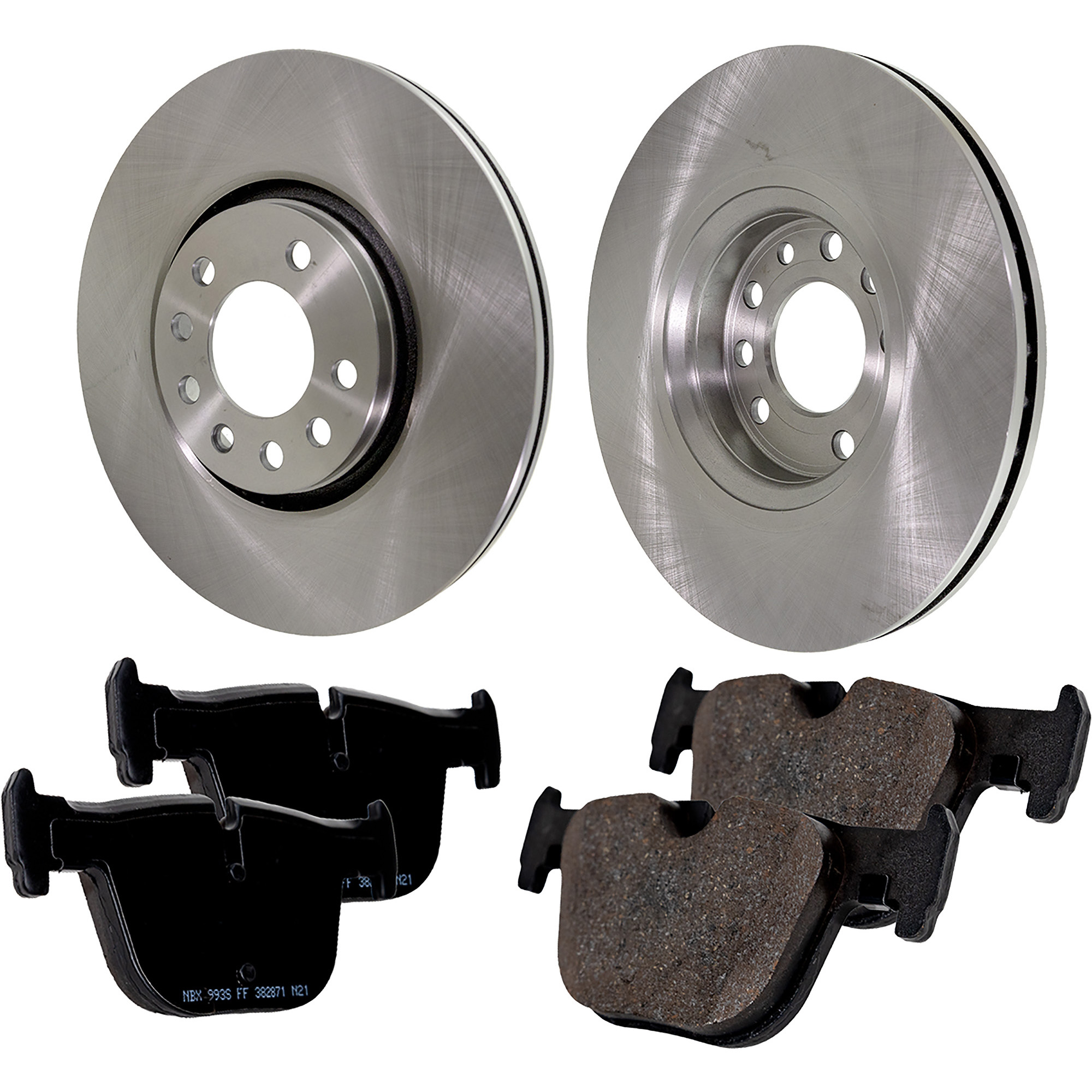AM 428I GRAN COUPE 15-15 REAR BRAKE DISC AND PAD KIT 2 Wheel Set SKU KIT 030923-08 OEM 15705-850402-12134143-60031111