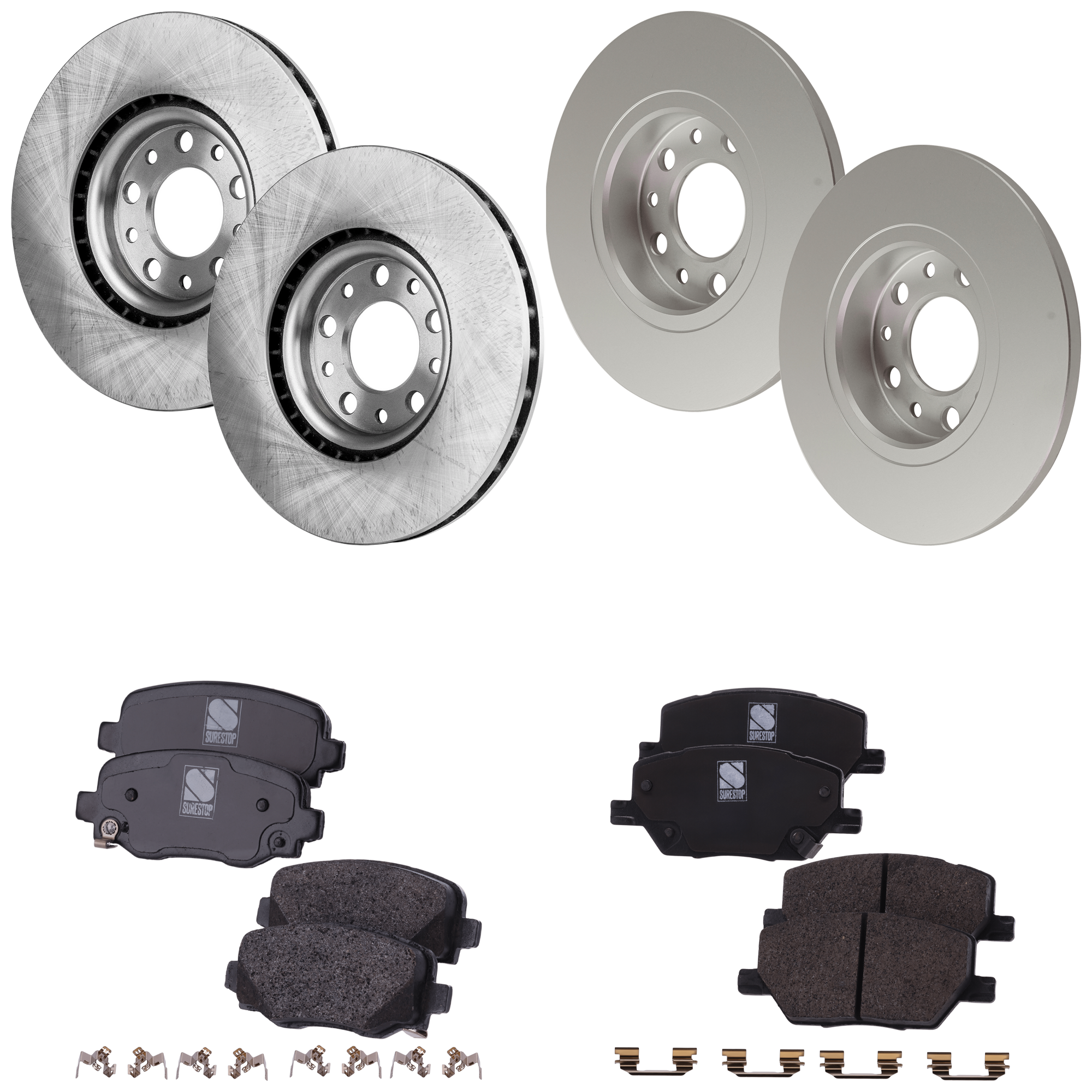 AM RENEGADE 15-21 FRONT AND REAR BRAKE DISC AND PAD KIT 4 Wheel Set SKU KIT 030923-23 OEM 431-998-504-181-215-000-000-000-000