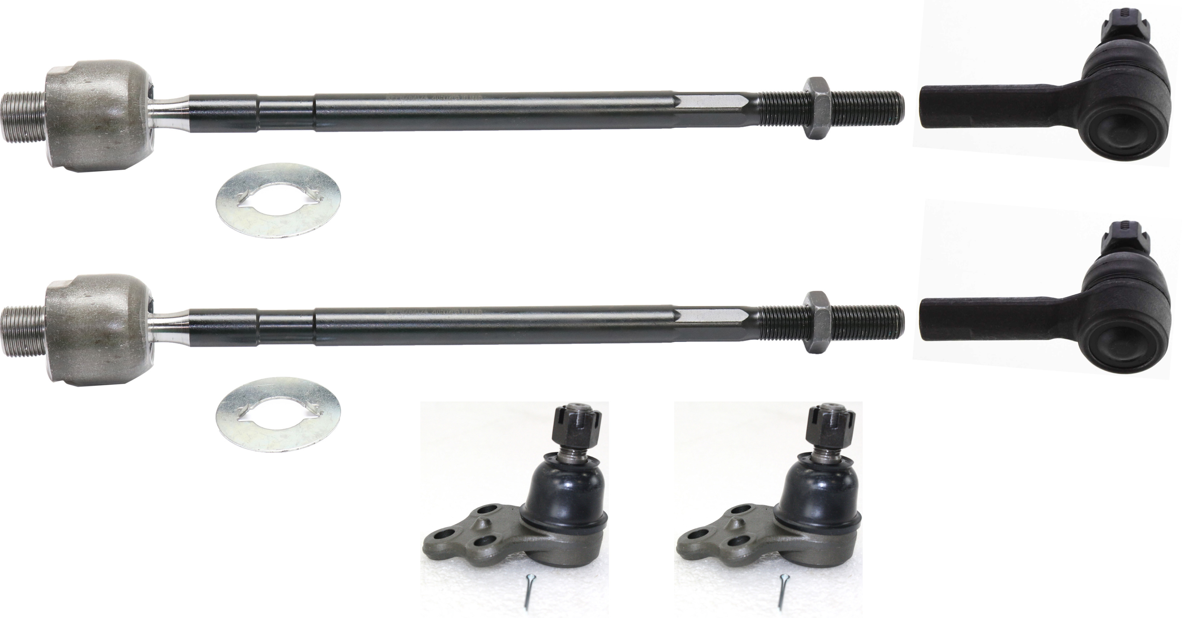 AM PATHFINDER 96-04 QX4-97-03 FRONT SUSPENSION KIT RH AND LH 6 pc kit with Ball Joints and Tie Rod Ends SKU KIT 031116-07 OEM D01600W025-485210W025-351053-3