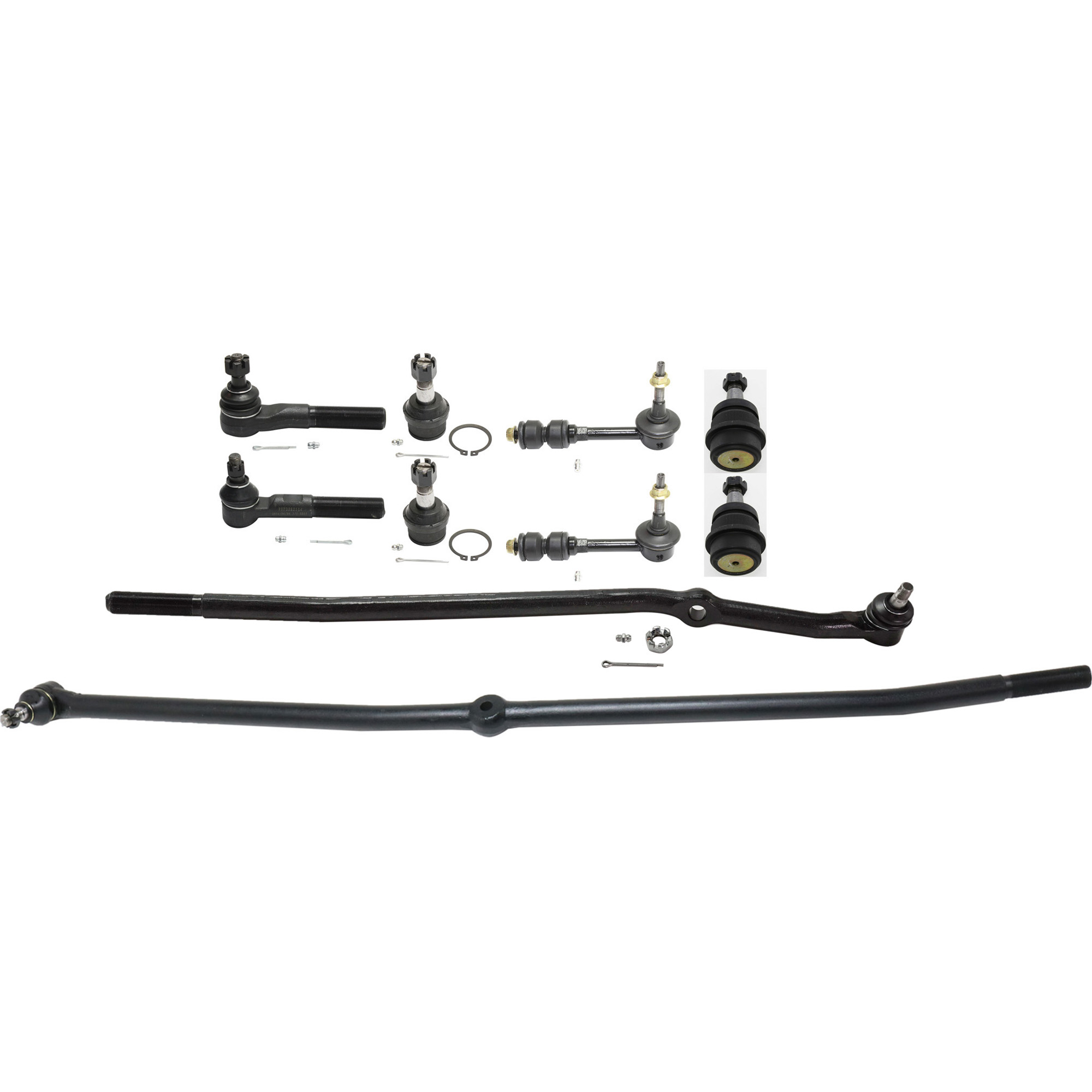 AM RAM 1500-00-01 FRONT SUSPENSION KIT RH AND LH 10 pc kit with Ball Joints Sway Bar Links and Tie Rod Ends SKU KIT 031117-16 OEM 104325-2601550-5051289-45D2289