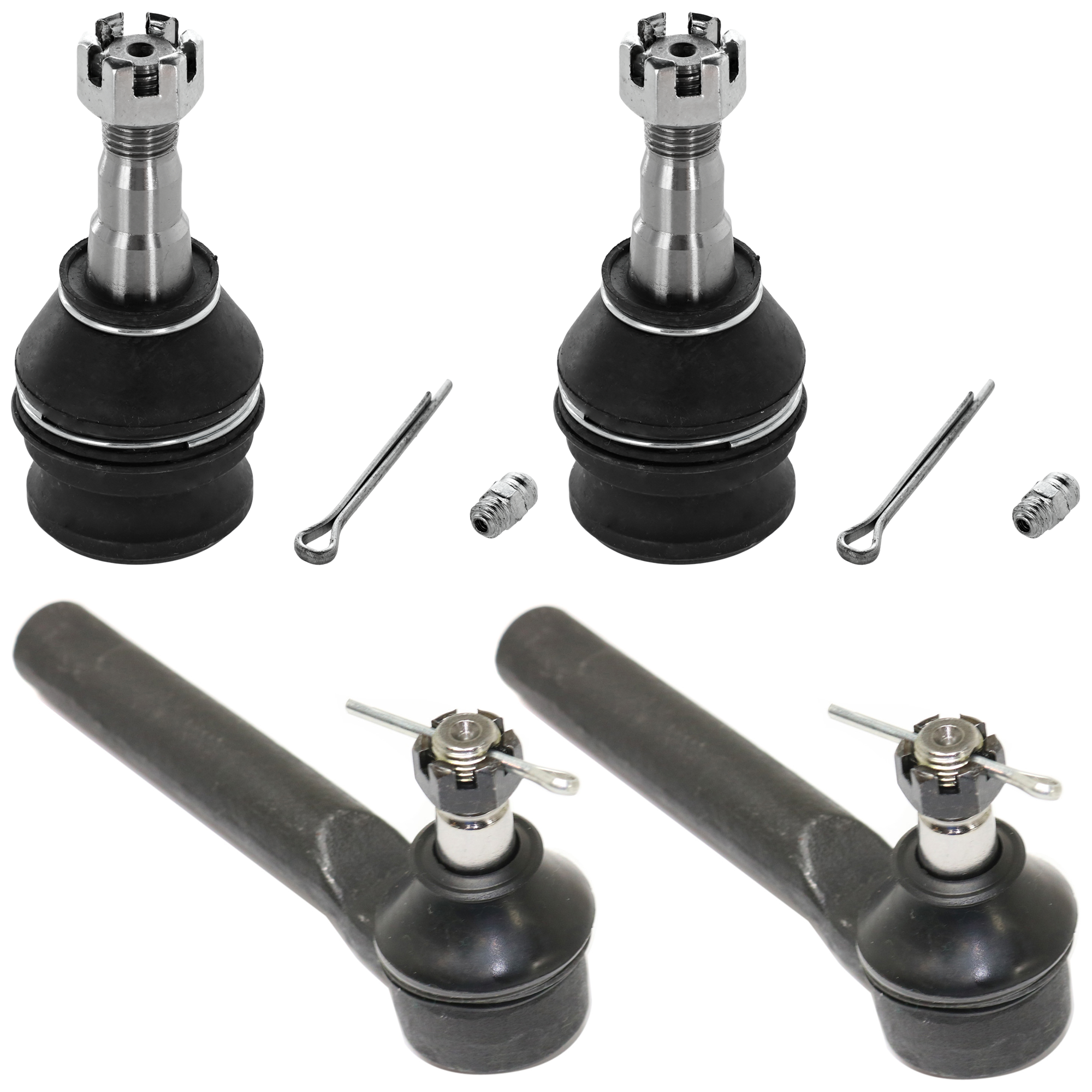 AM LEGACY 93-23 FORESTER 98-18 CROSSTREK 16-22 FRONT SUSPENSION KIT RH AND LH 4 pc Kit with Ball Joints and Tie Rod Ends SKU KIT 031117-20 OEM 104141-255001-1014105-2601402