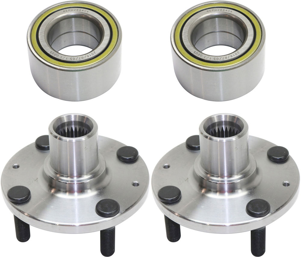 AM ACCENT 00-10 RIO 06-11 FRONT HUB ASSEMBLY RH AND LH 4 Studs 4 pc Kit w Wheel Bearings SKU KIT 031117-22