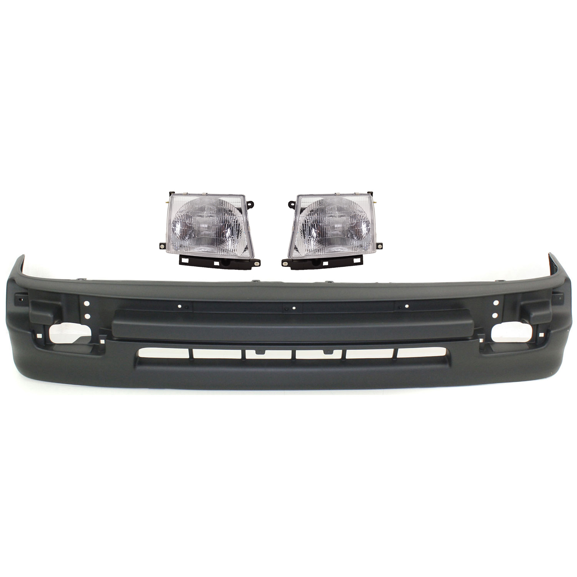 AM TACOMA 98-00 HEAD LAMP RH AND LH Assembly Halogen 3 pc Kit with Valance SKU KIT 031118-92 Partslink TO2503120 TO2502120 TO1095171 OEM 8111004090-8115004090-53911040