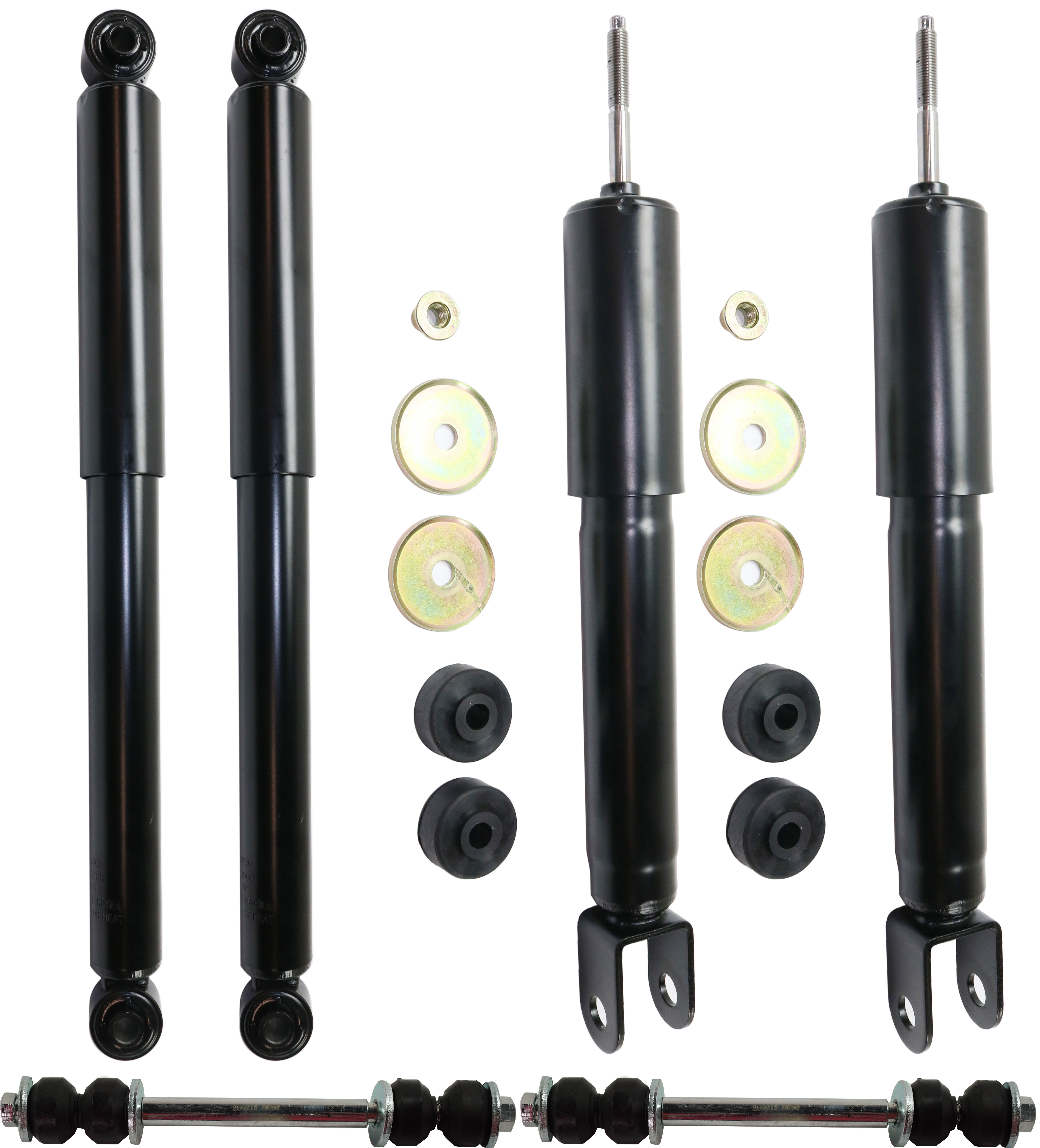 AM TAHOE 00-06 SILVERADO 1500-03-07 SUSPENSION KIT RH AND LH 6 pc kit with Shock Absorbers and Sway Bar Links SKU KIT 031121-02-108 OEM 89040177-89040176-15852157-158