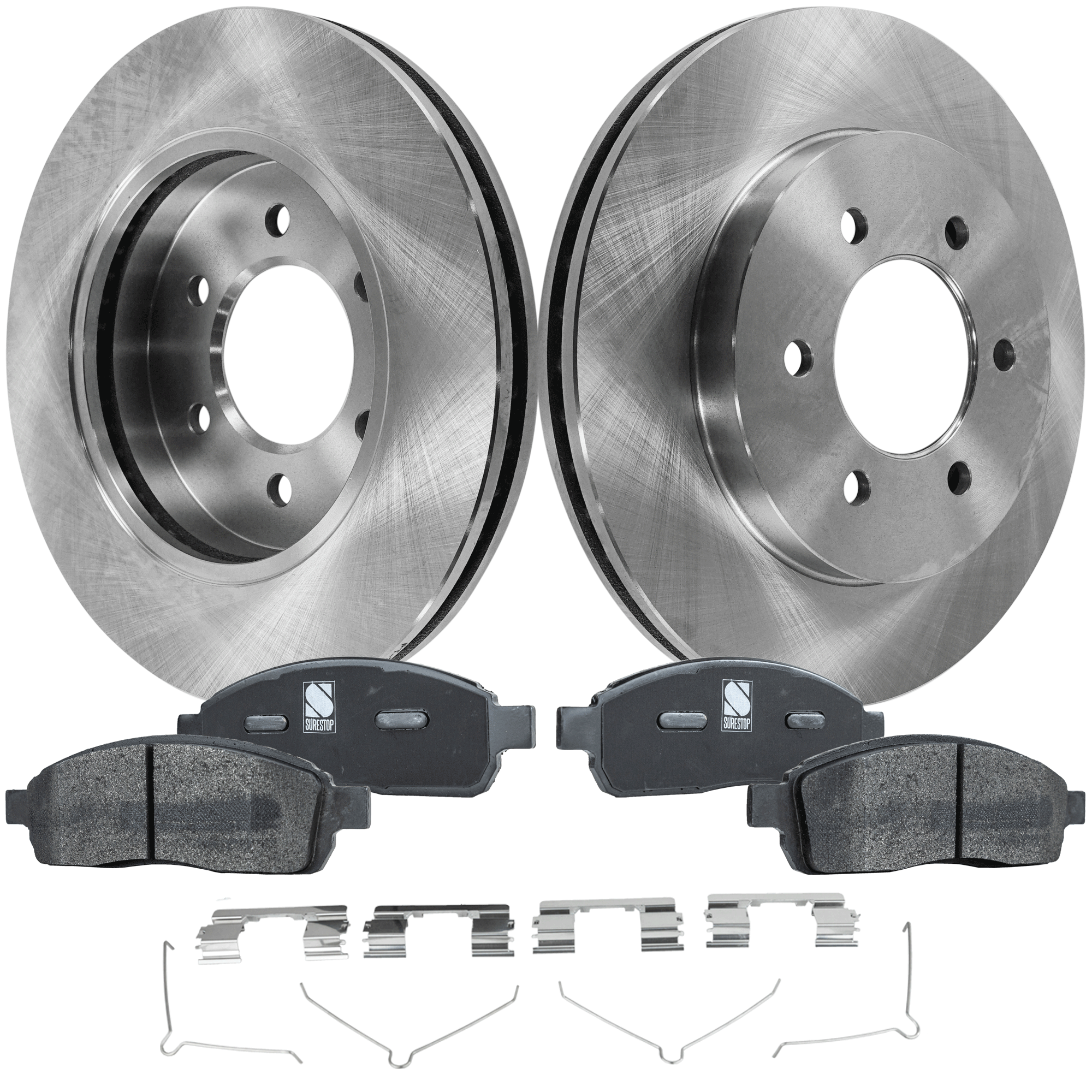 AM F 150-04-08 MARK LT 06-08 FRONT BRAKE DISC AND PAD KIT 4 pc Kit 6 Lugs SKU KIT 031121-02-123 OEM 4L3Z1125AA 4L3Z2001AB 4L3Z2001
