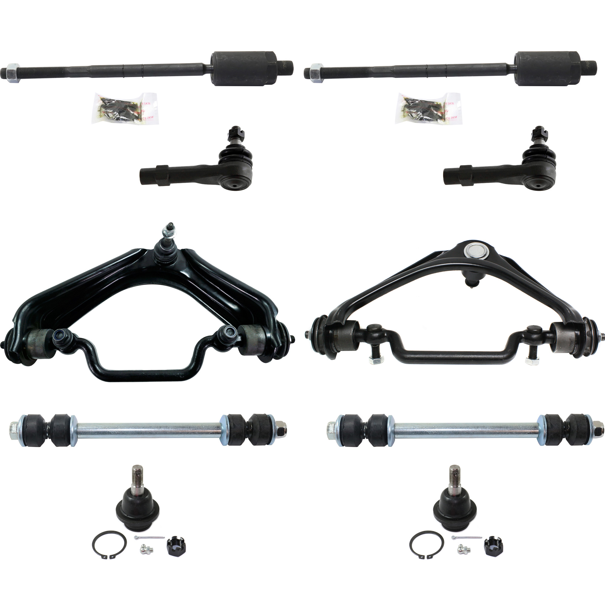 AM EXPLORER MOUNTAINEER 02-05 CONTROL ARM KIT Front RH and LH 10 Pc Kit with Control Arms Ball Joints Sway Bar Links and Tie Rod Ends 4.0L 6 Cyl. SKU KIT 031121-02-124 OEM 104222-285019-1016769-26014