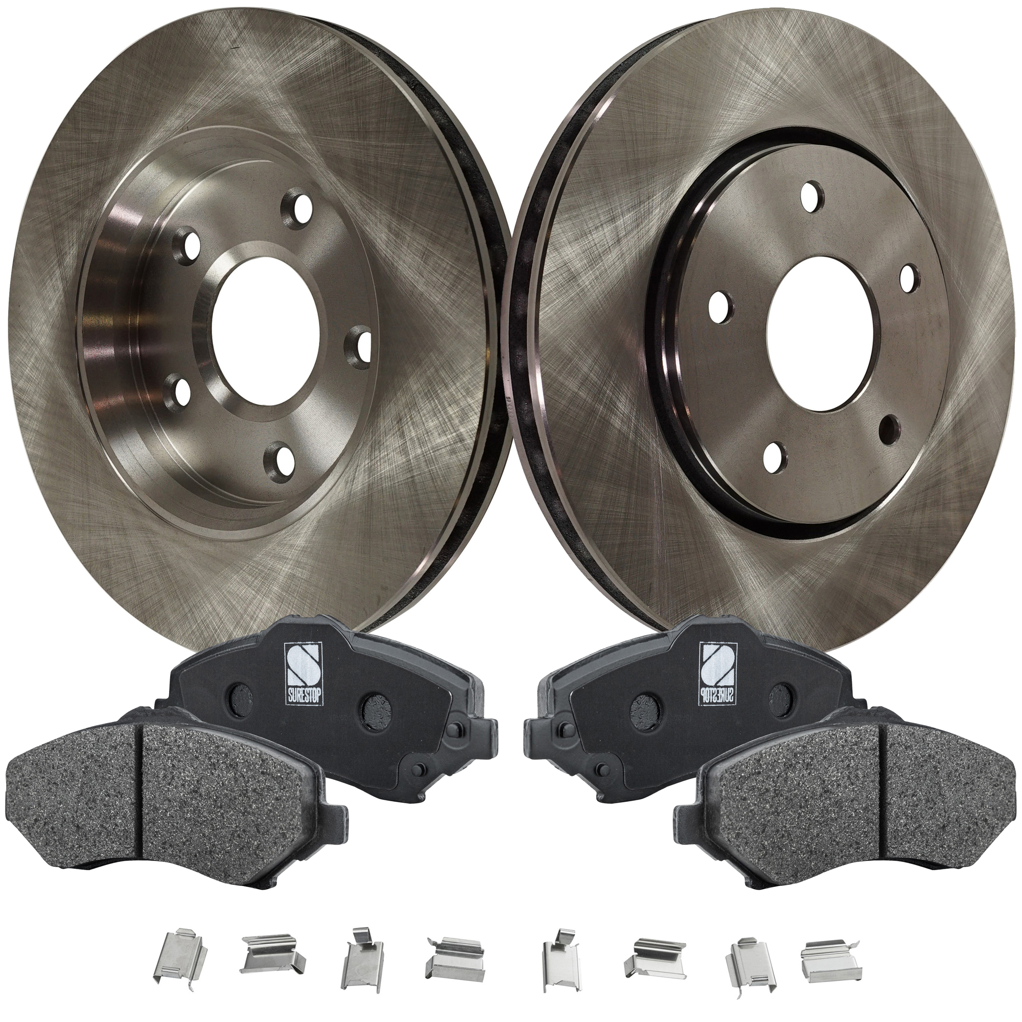 AM GRAND CARAVAN TOWN COUNTRY 08-16 FRONT BRAKE DISC AND PAD KIT 4 pc kit Plain Surface SKU KIT 031121-02-139 OEM 4721995AA 4721933AB 4779783AA