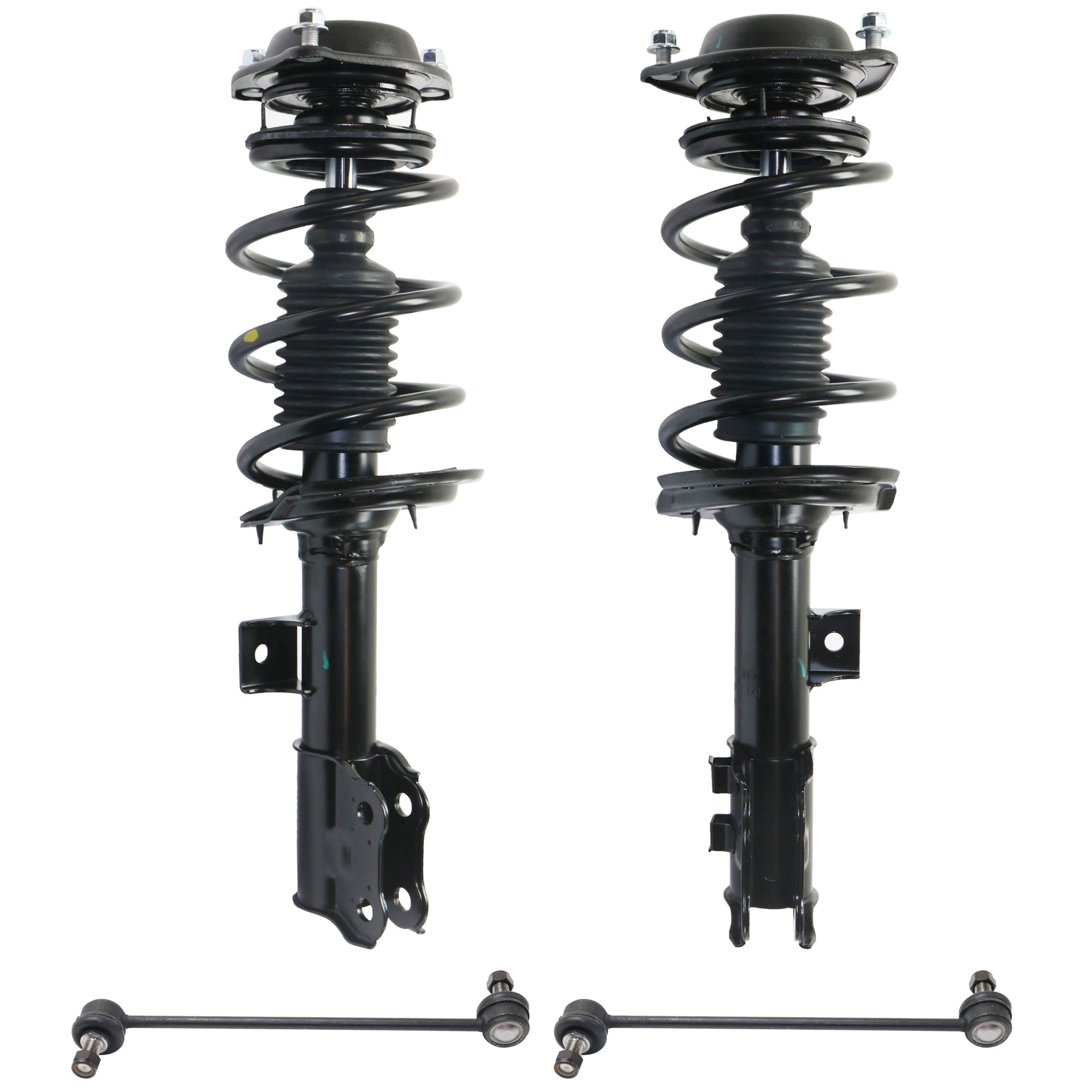 AM ELANTRA 11-16 FRONT SUSPENSION KIT RH AND LH 4 pc kit with Loaded Struts and Sway Bar Links SKU KIT 031121-02-140 OEM 546513X050-546513X240 SR4664-1