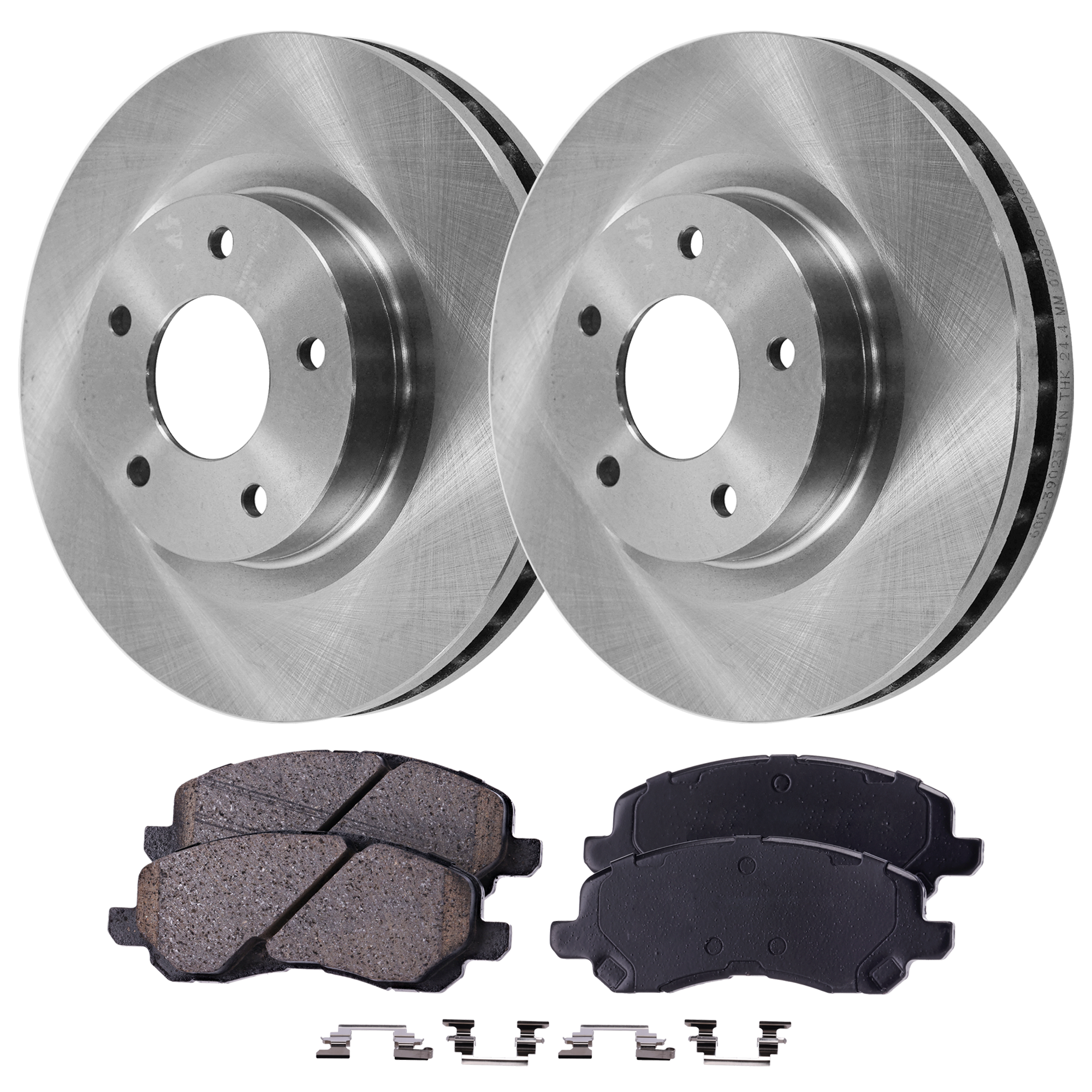 AM OUTLANDER 07-11 CALIBER 08-09 FRONT BRAKE DISC AND PAD KIT 2 Wheel Set SKU KIT 031121-02-146 OEM 5105514AA 5105514-5191217AA 51