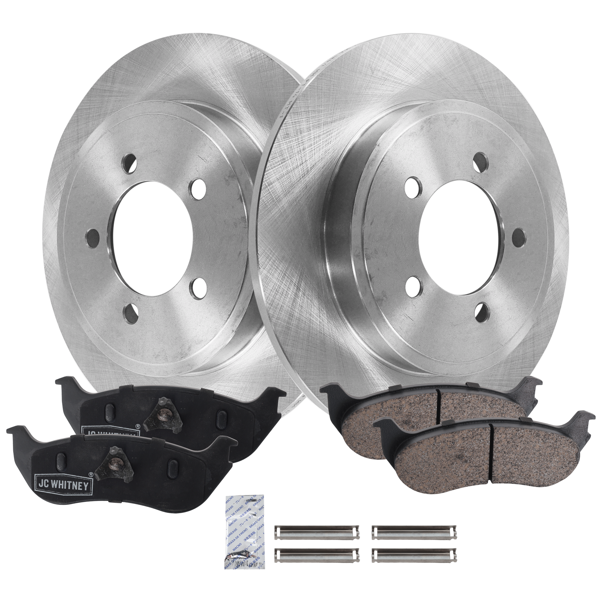 AM EXPLORER MOUNTAINEER 02-10 REAR BRAKE DISC AND PAD KIT 4 pc Kit SKU KIT 031121-04-06 OEM 1L2Z2C026AA 6L2Z2C026A 5L2Z2C0