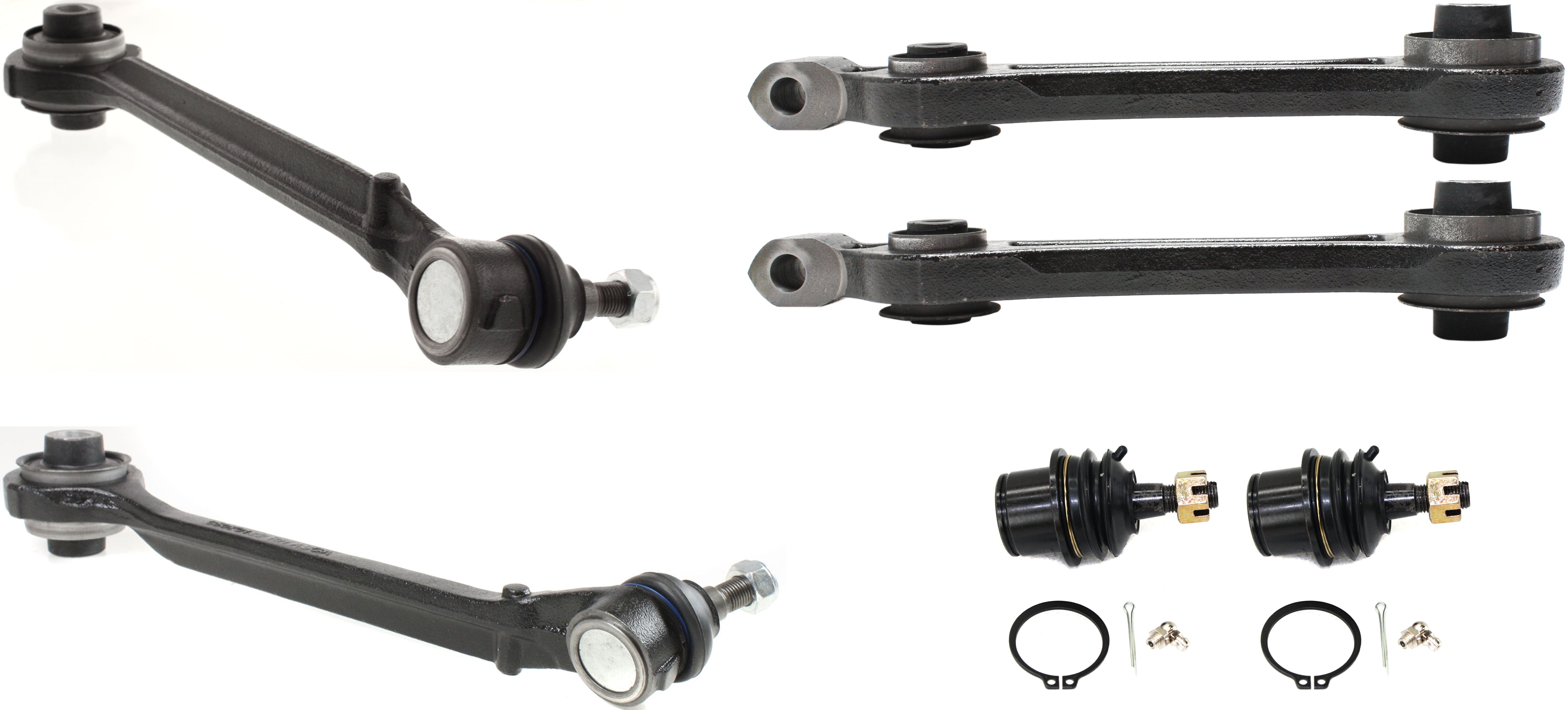 AM CHRYSLER 300-05-10 FRONT CONTROL ARM KIT RH AND LH Lower Forward and Rearward Lower Frontward w ball joint s Lower Rearward w o ball joint s 6 pc Kit with Ball Joint SKU KIT 031214-05 OEM 2601744-5051433-45D2442-46D244